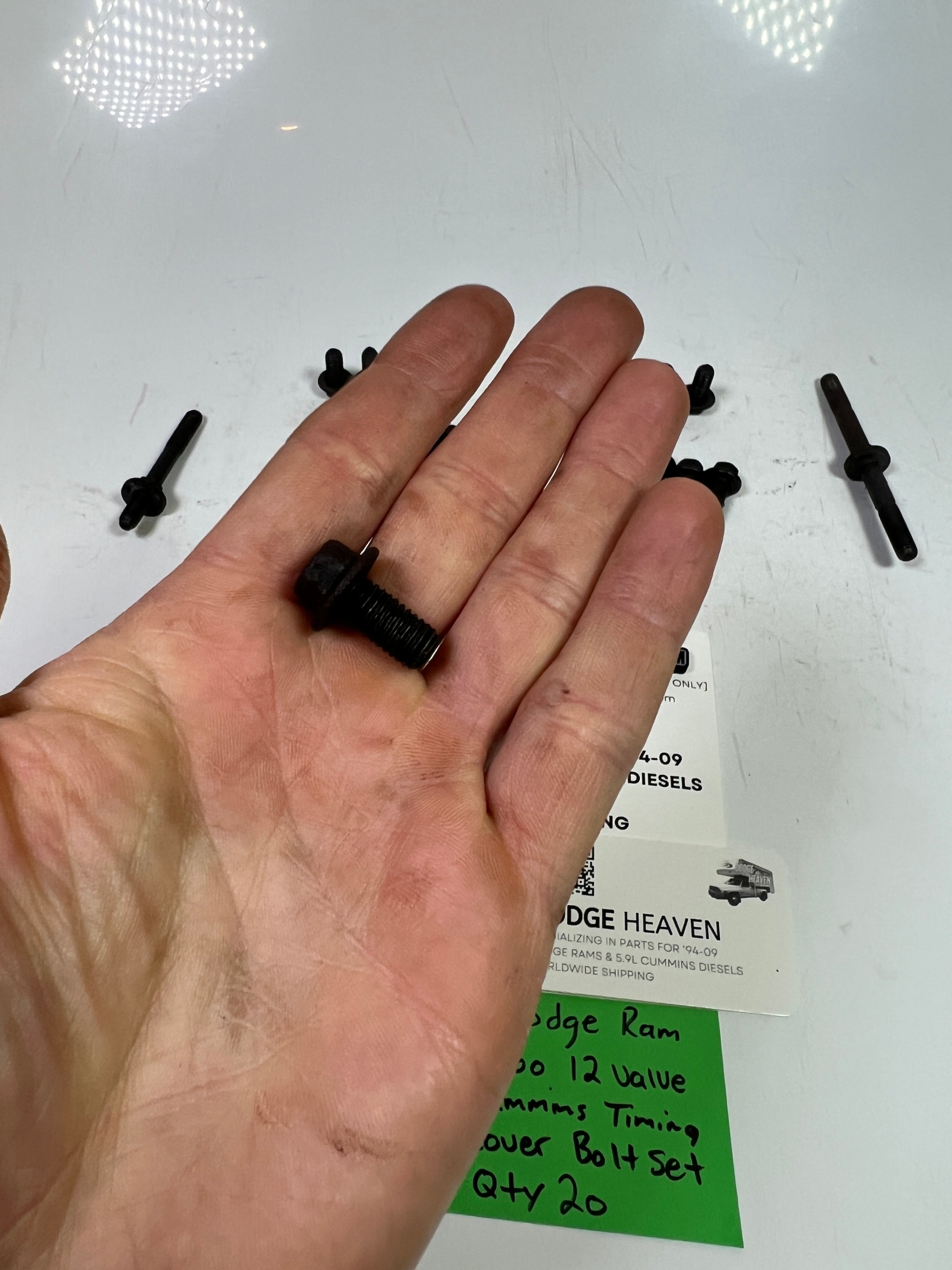 1994-1998 Dodge Ram 12 Valve 5.9L Cummins Timing Cover Bolt Set QTY 21