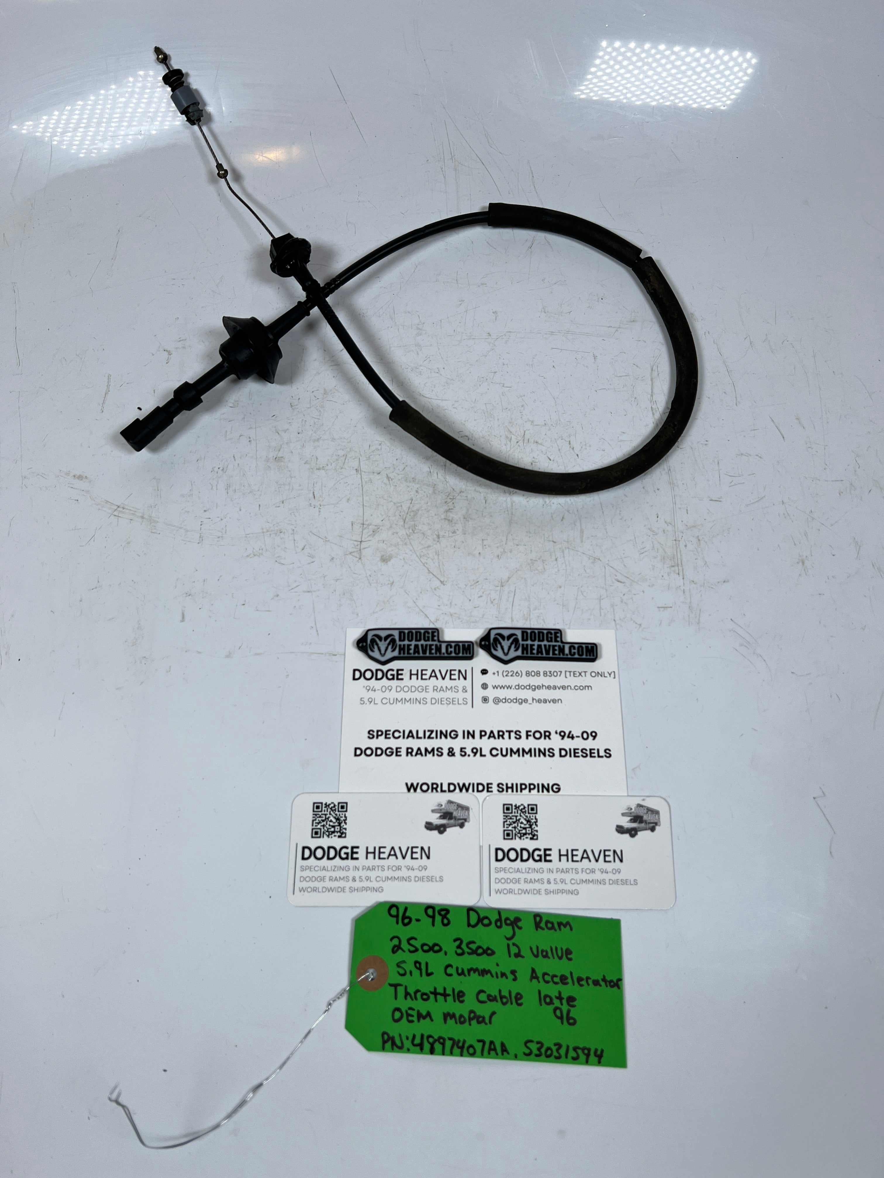 1996-1998 Dodge Ram 12V 5.9L Cummins Accelerator Throttle Cable