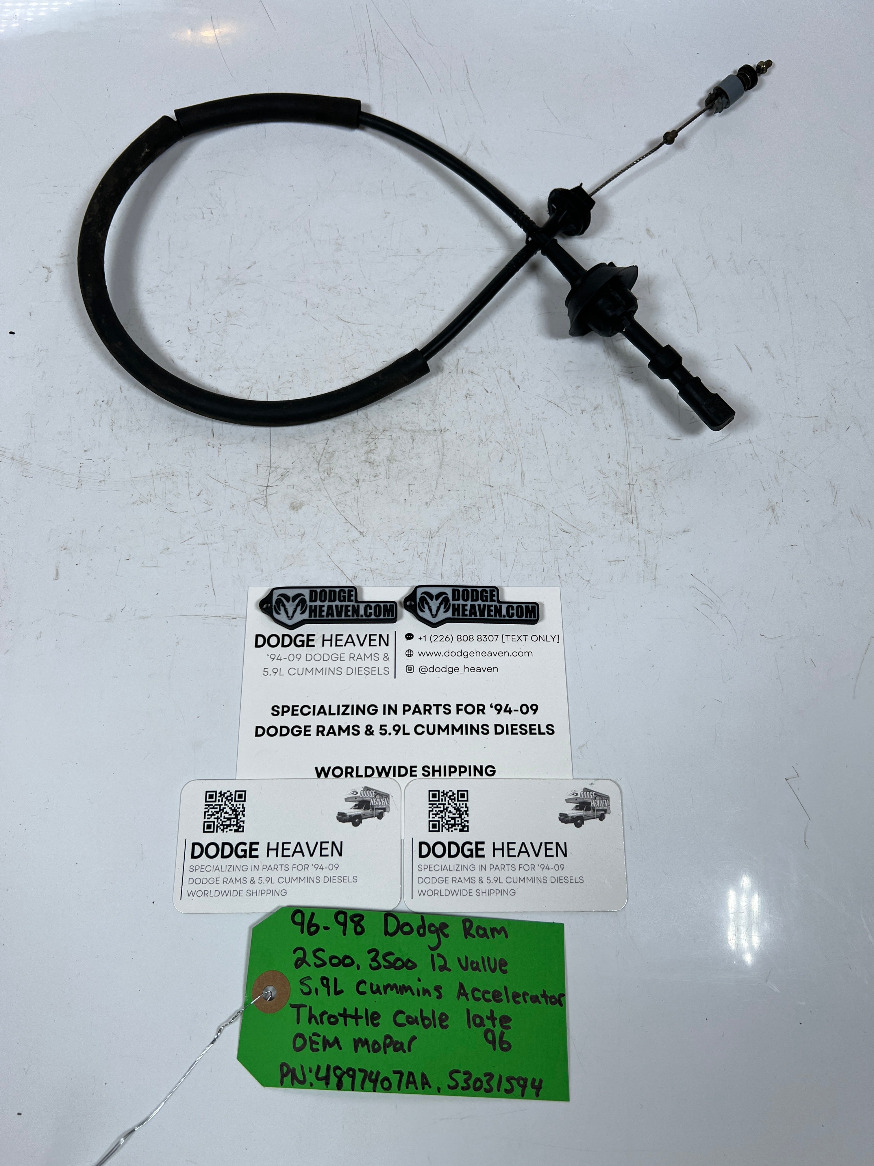 1996-1998 Dodge Ram 12V 5.9L Cummins Accelerator Throttle Cable