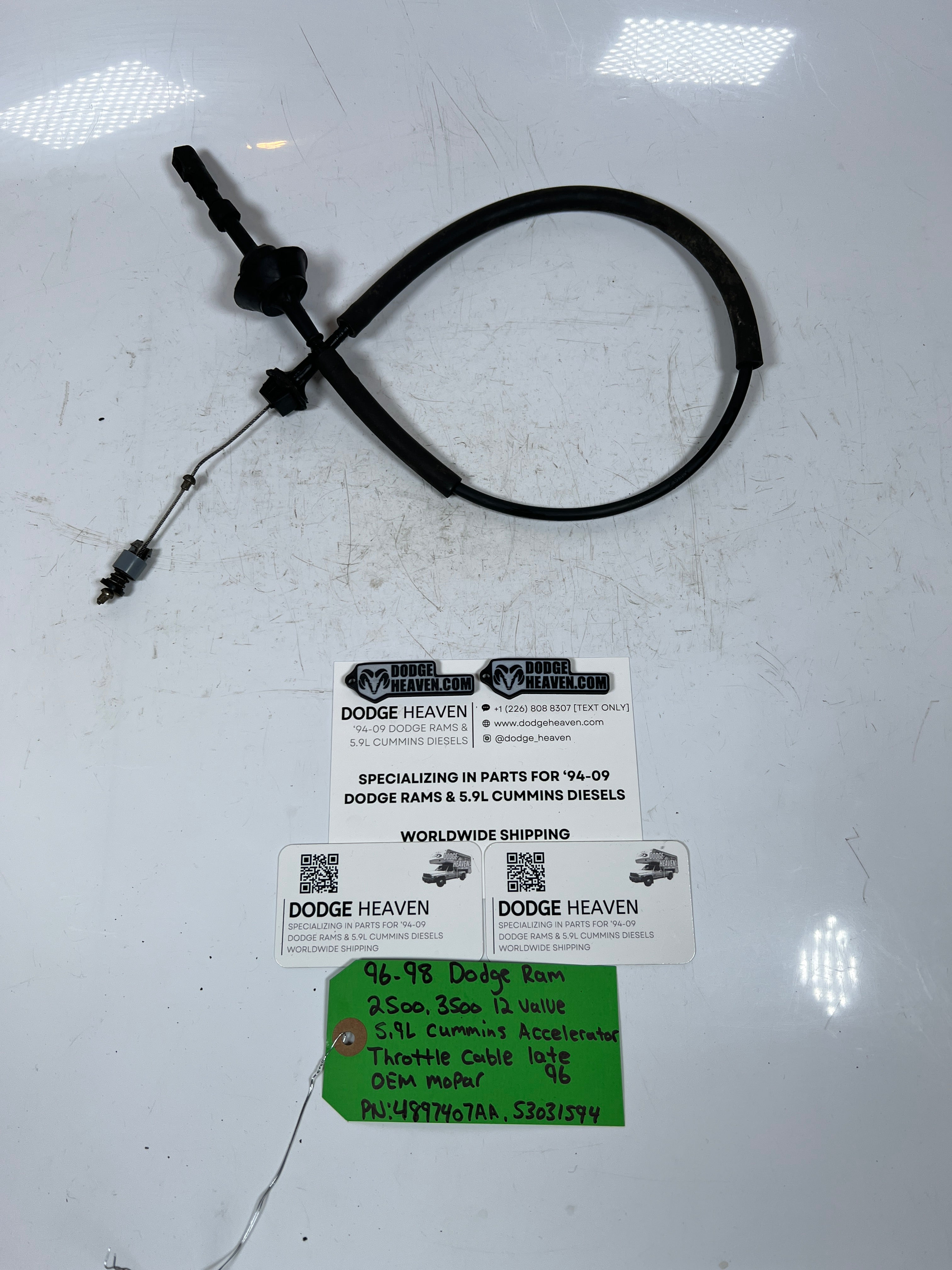 1996-1998 Dodge Ram 12V 5.9L Cummins Accelerator Throttle Cable