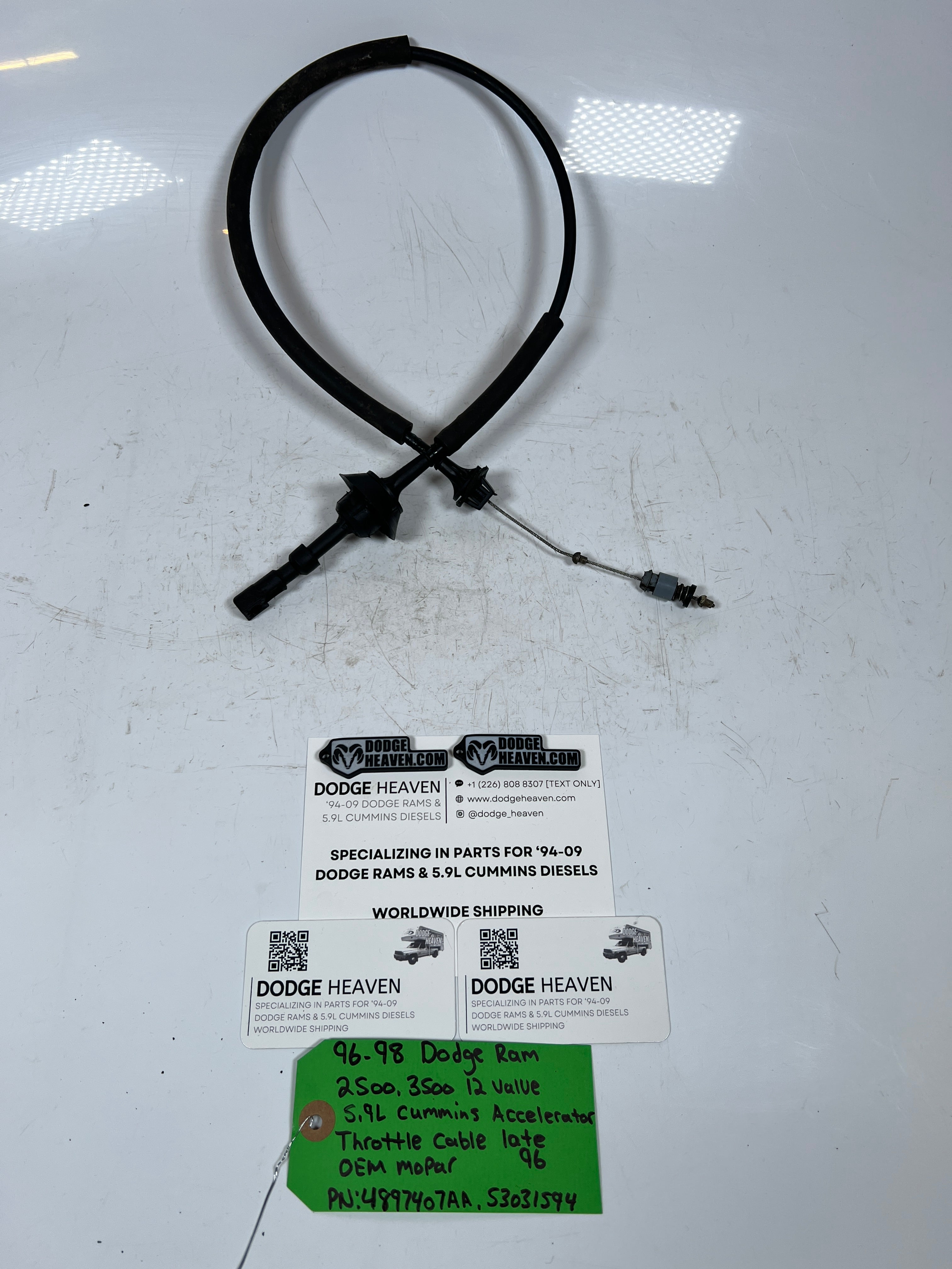 1996-1998 Dodge Ram 12V 5.9L Cummins Accelerator Throttle Cable