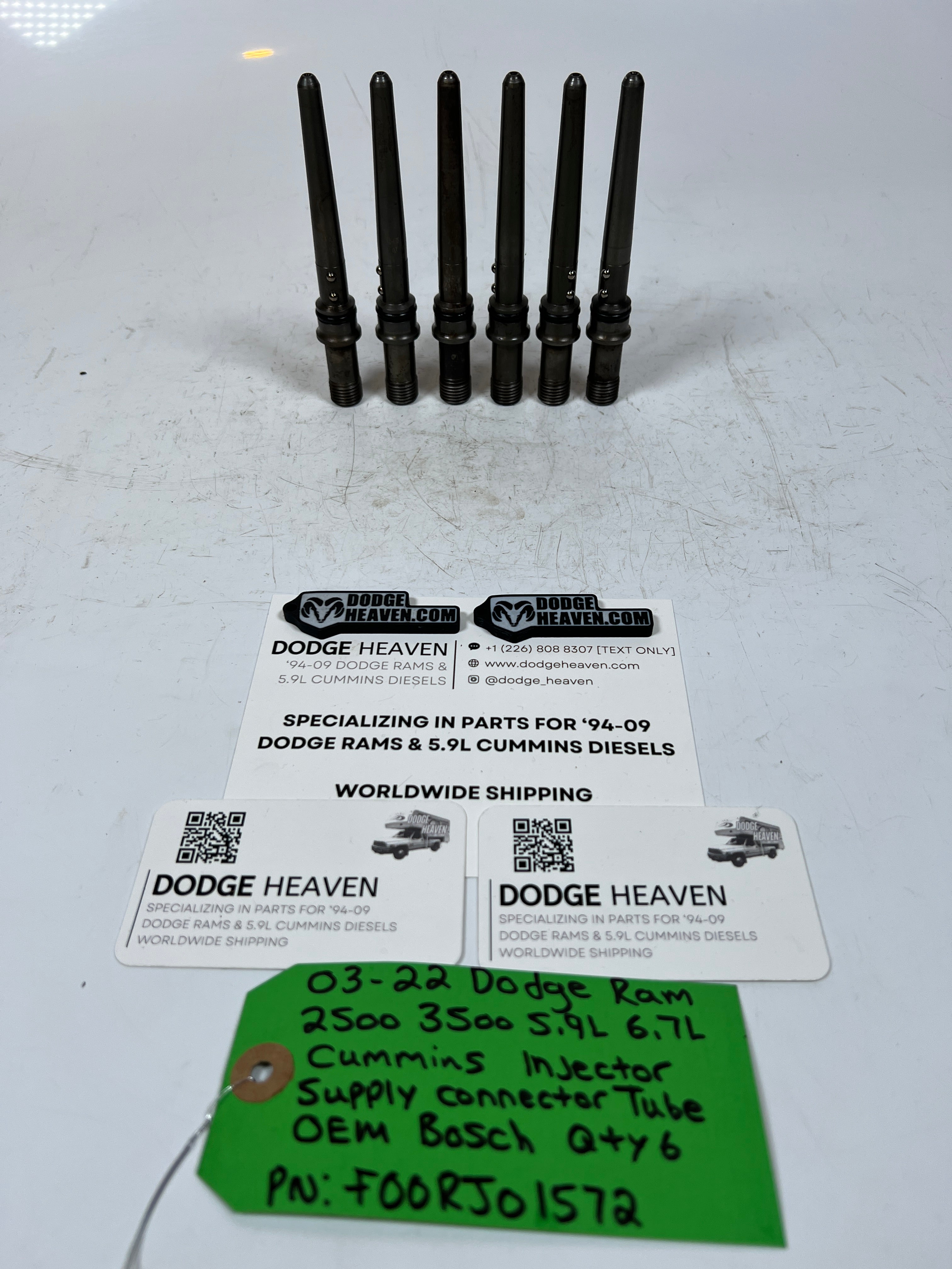 2003-2022 Dodge Ram 5.9L 6.7L Cummins Injector Supply Connector Tubes QTY 6