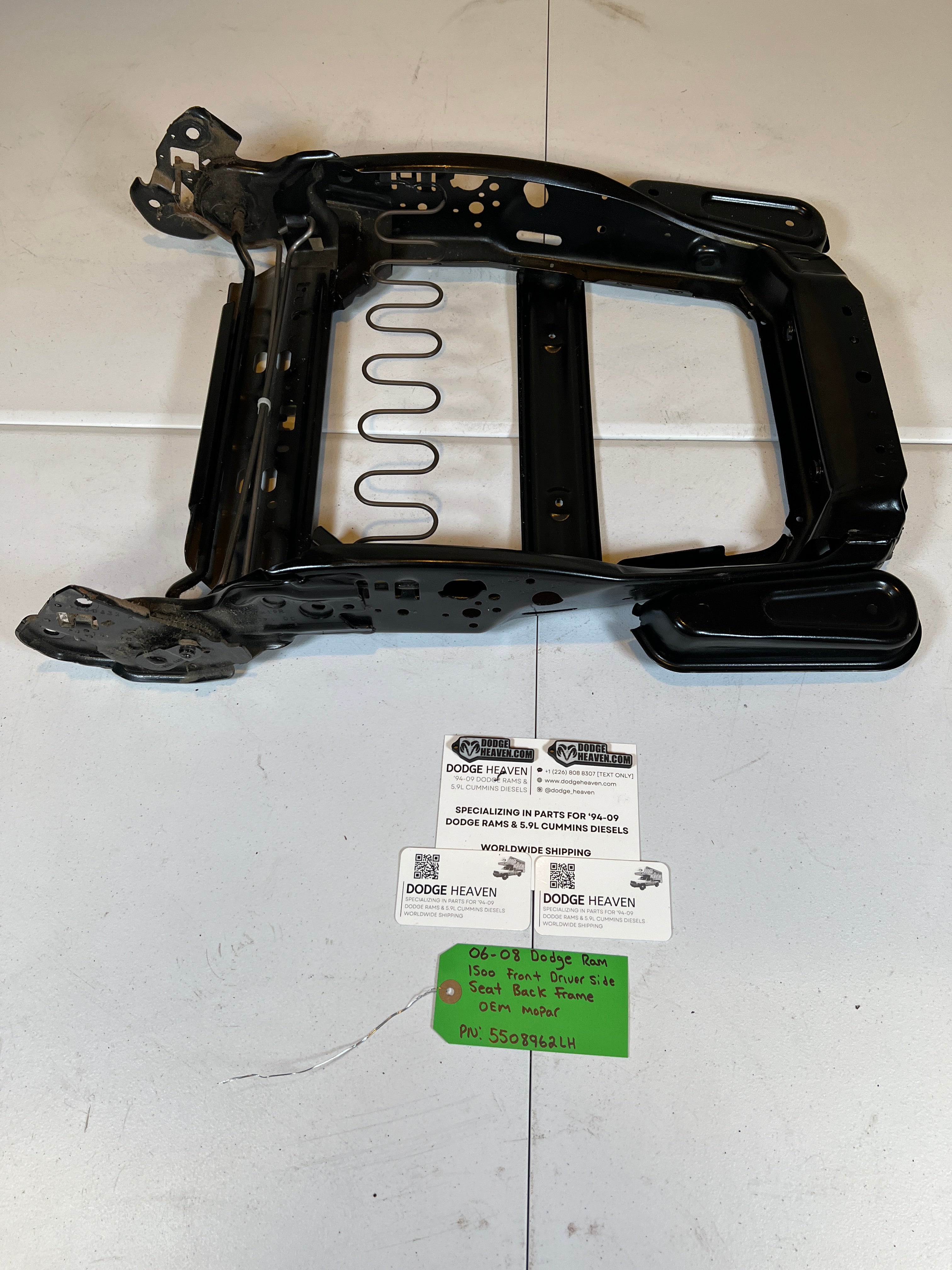2006-2008 Dodge Ram 1500 Front Driver Side Seat Back Frame