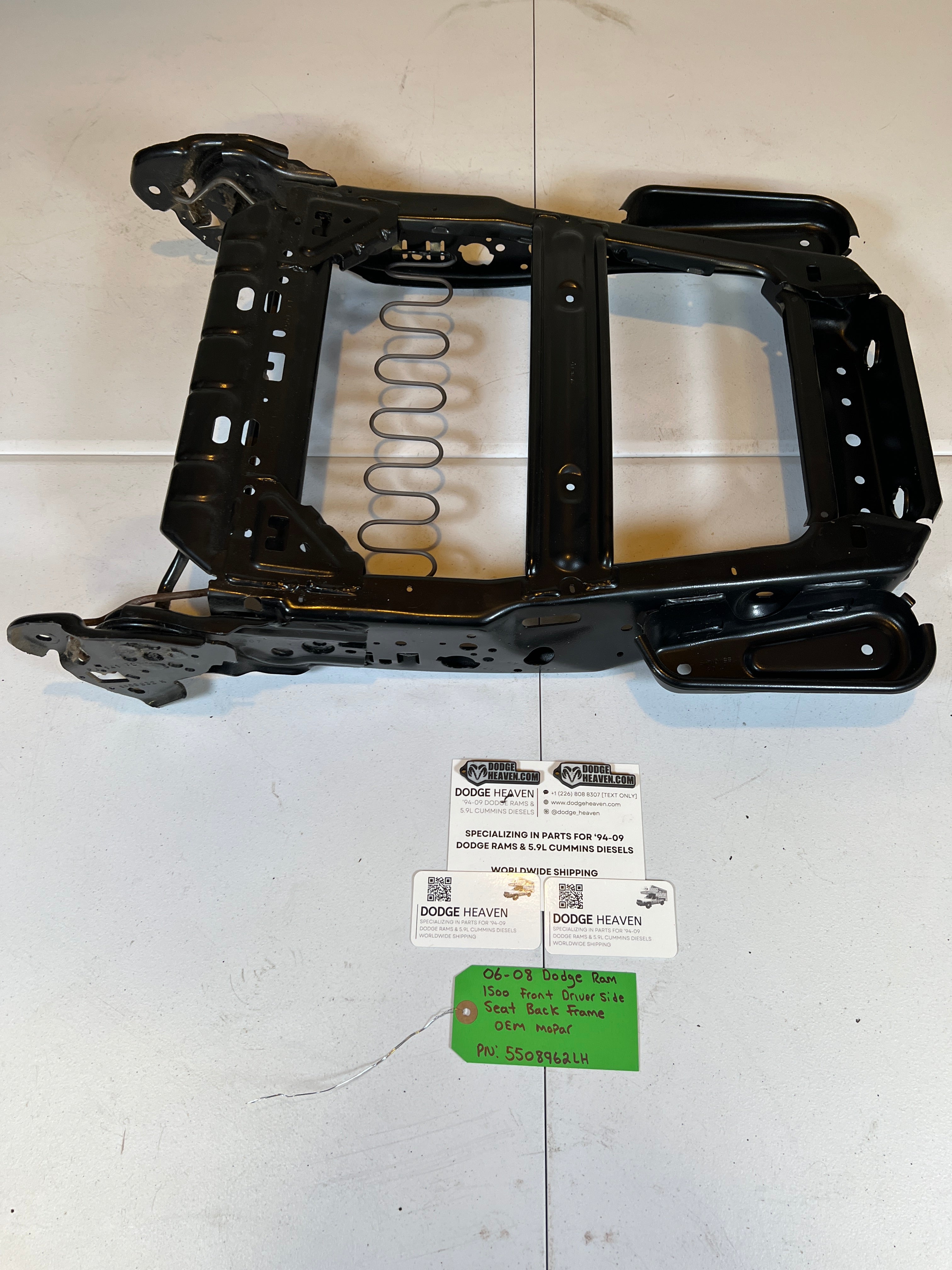 2006-2008 Dodge Ram 1500 Front Driver Side Seat Back Frame