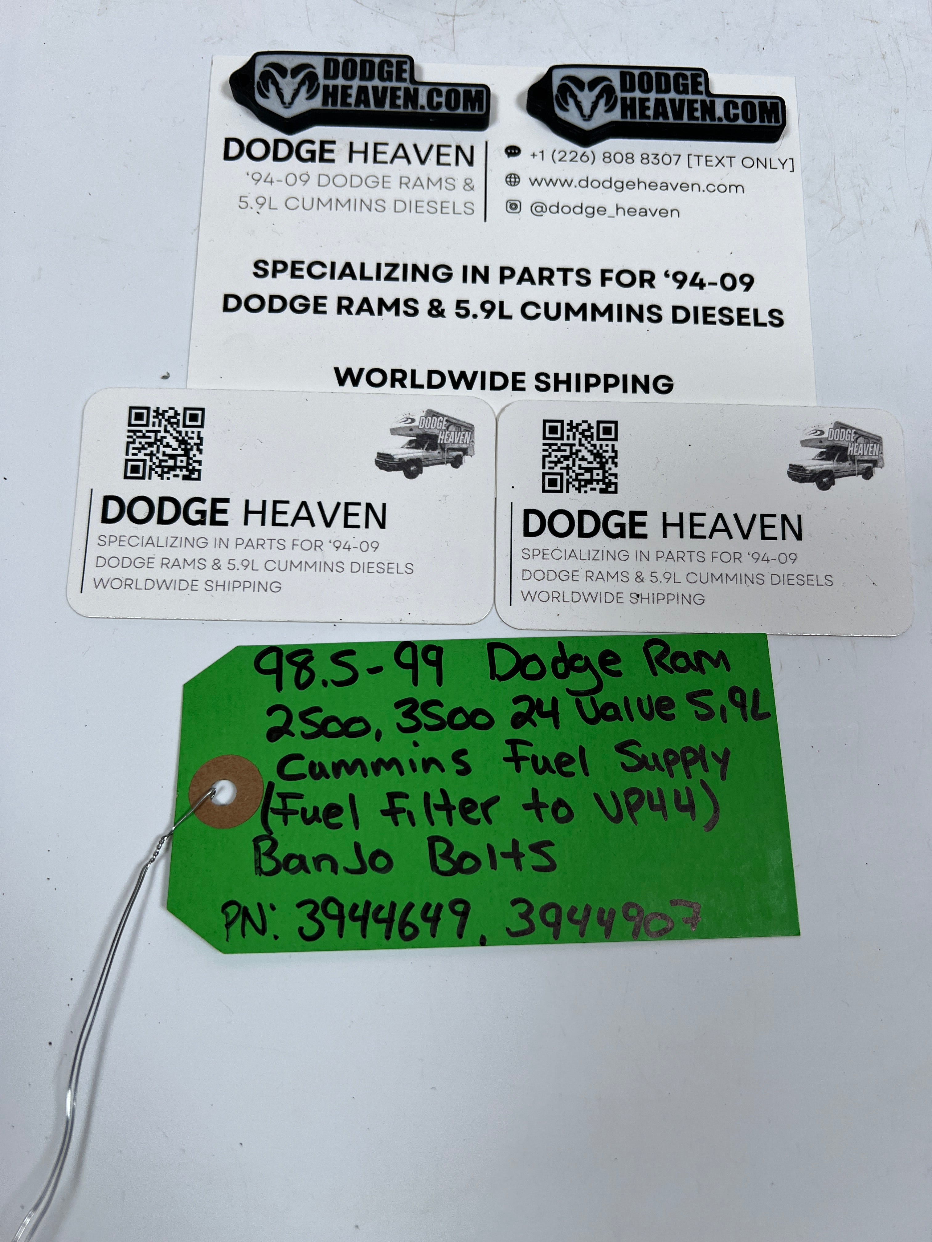 1998.5-1999 Dodge Ram 24 Valve 5.9L Cummins Fuel Supply Line Banjo Bolts