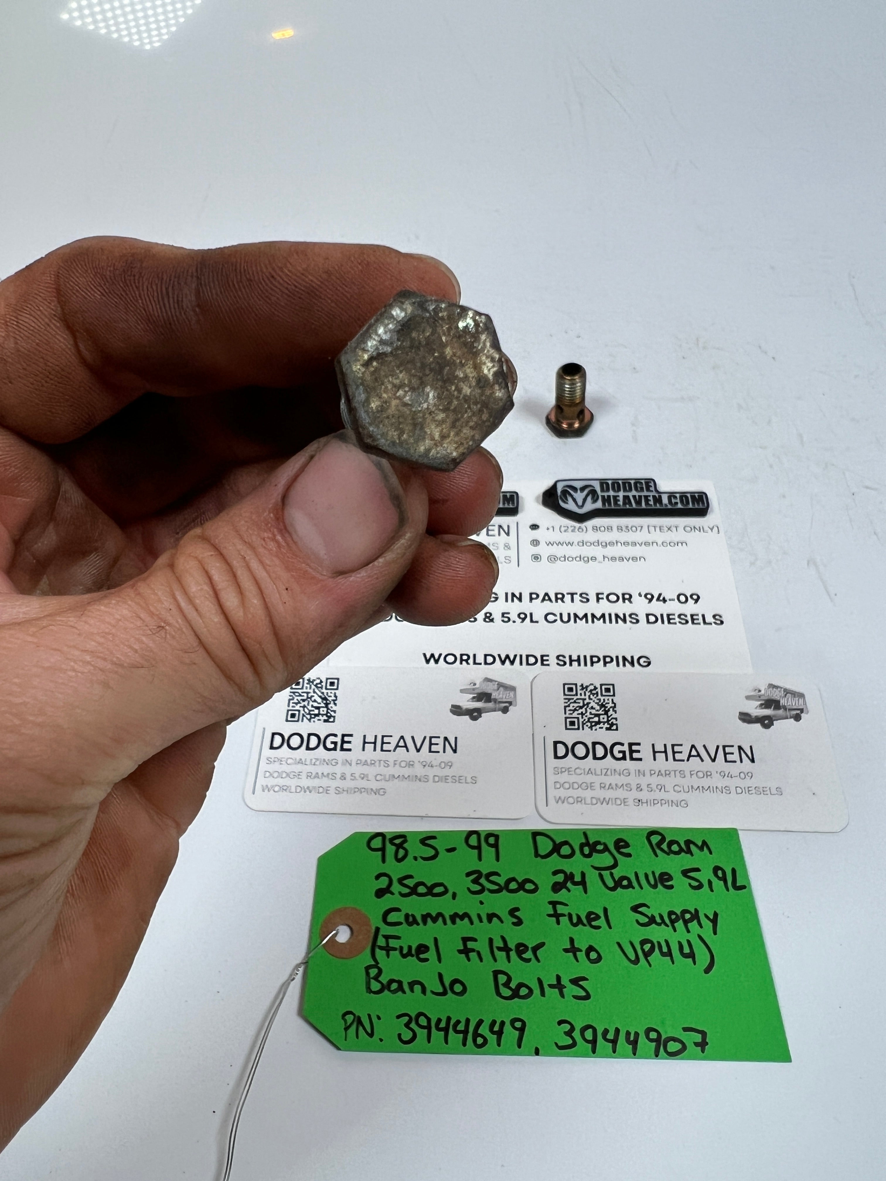 1998.5-1999 Dodge Ram 24 Valve 5.9L Cummins Fuel Supply Line Banjo Bolts