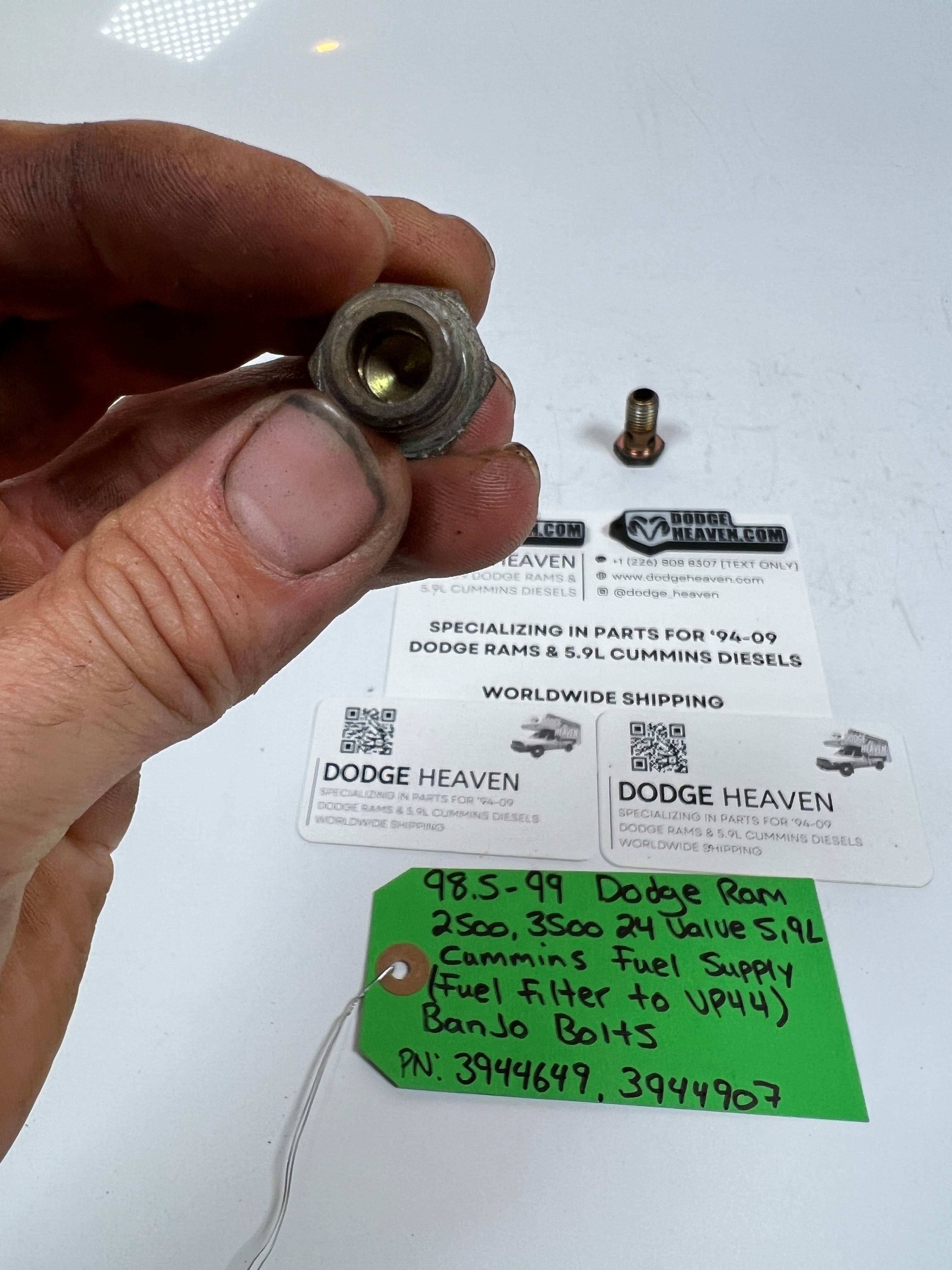 1998.5-1999 Dodge Ram 24 Valve 5.9L Cummins Fuel Supply Line Banjo Bolts