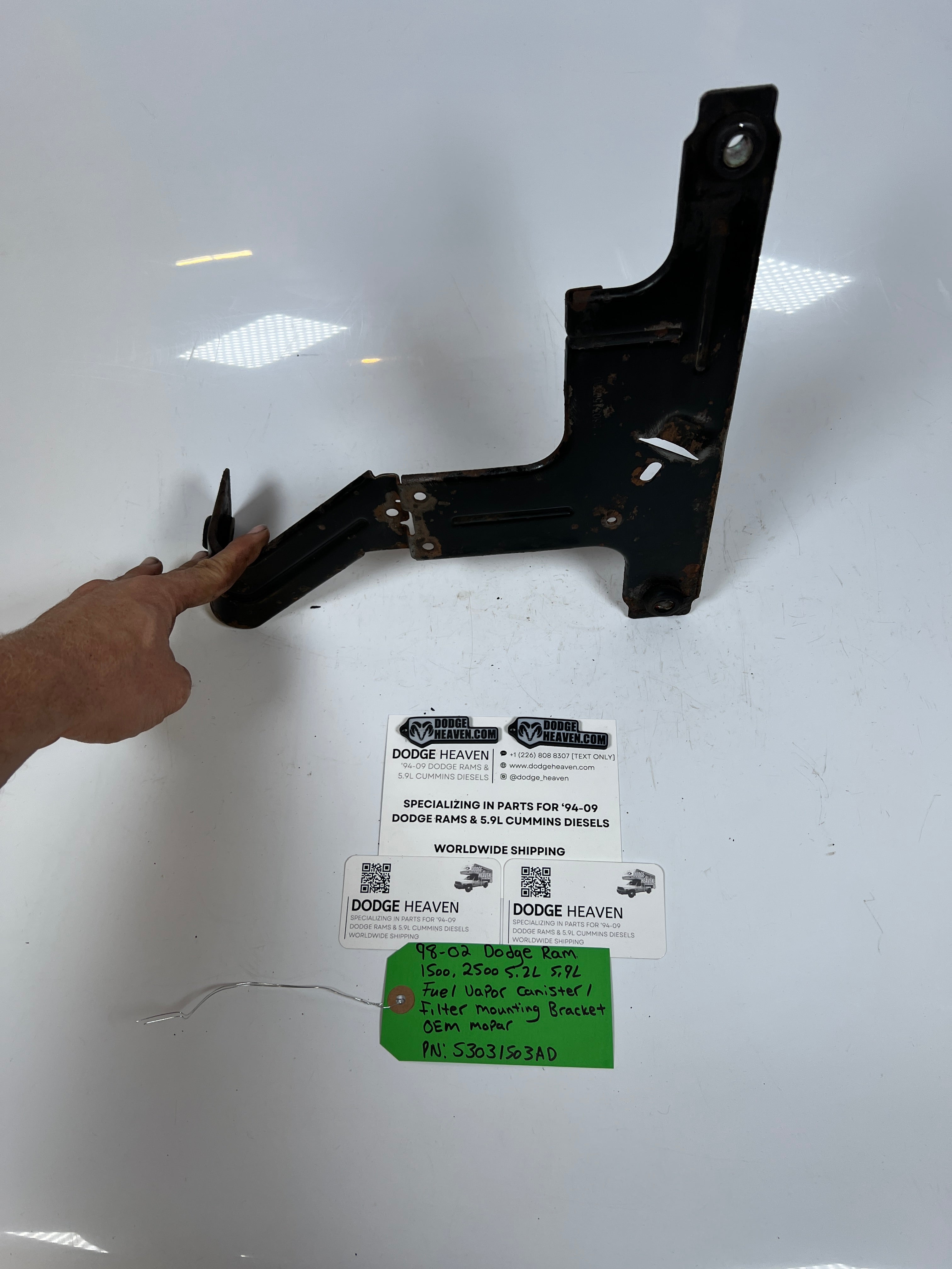 1998-2002 Dodge Ram 5.2L 5.9L Gas Fuel Vapor Canister Bracket