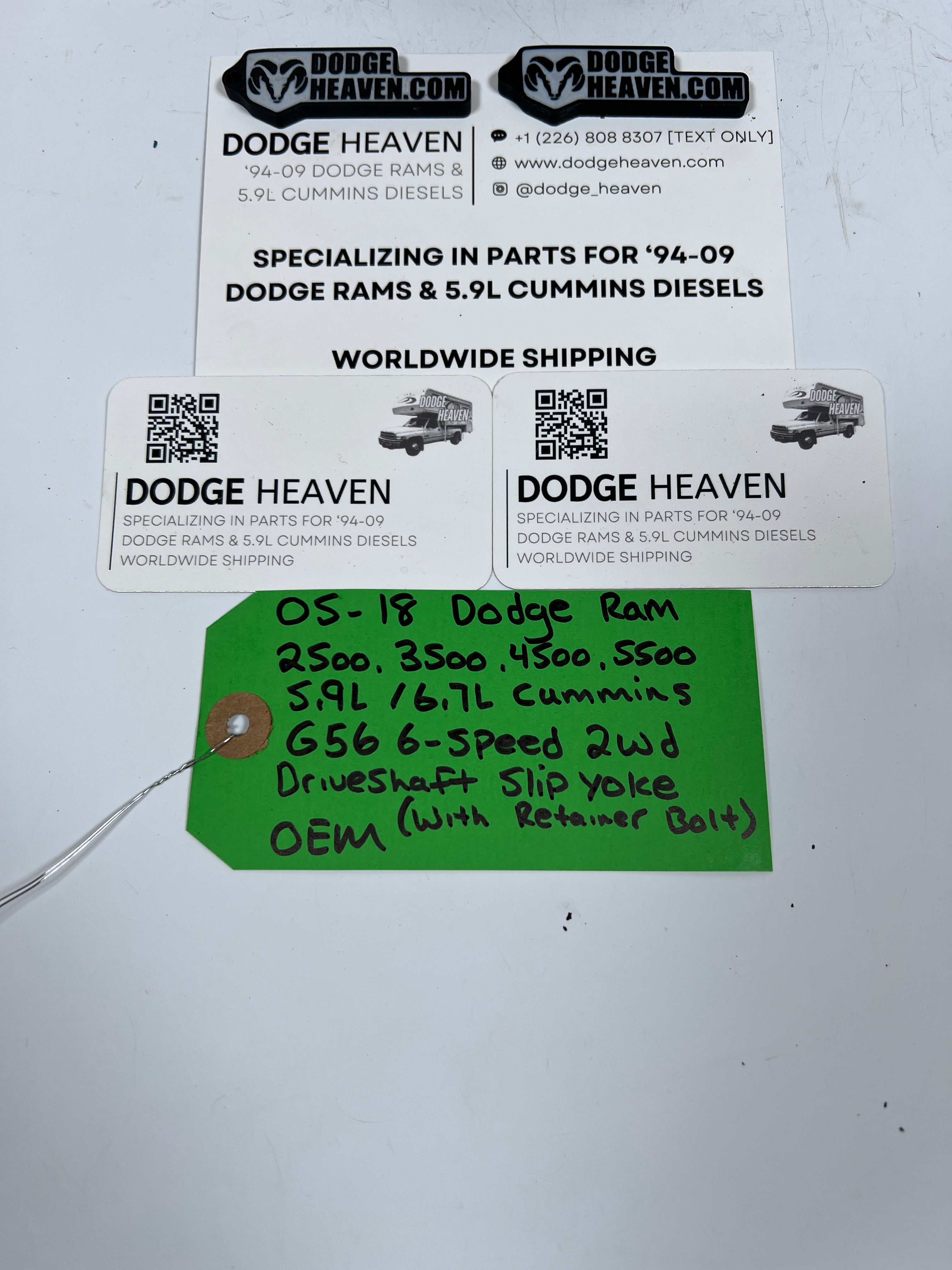 2005-2018 Dodge Ram 5.9L / 6.7L Cummins G56 6-Speed 2WD Driveshaft Slip Yoke