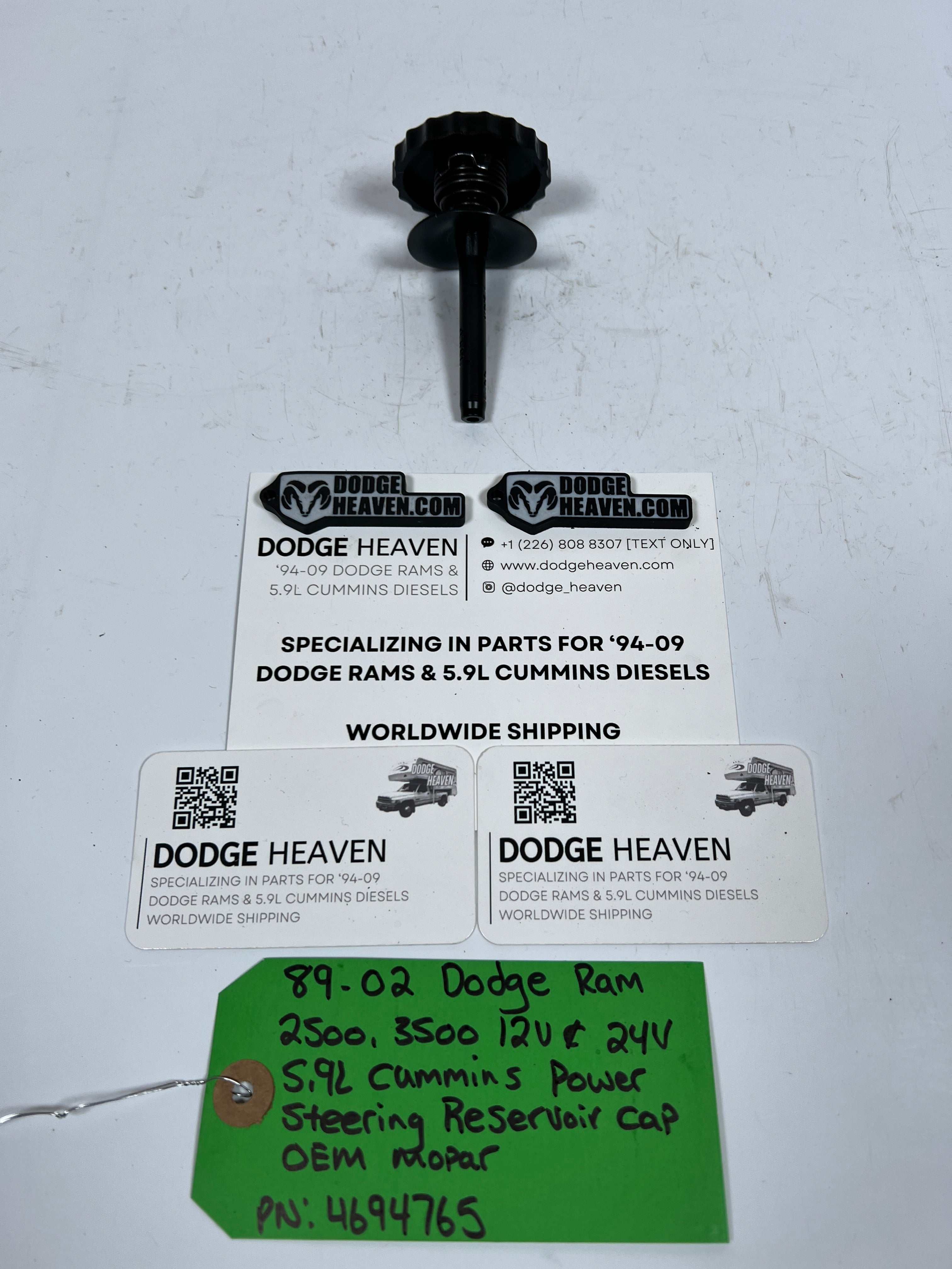1989-2002 Dodge Ram 12V & 24 V 5.9L Cummins Power Steering Pump Reservoir Cap