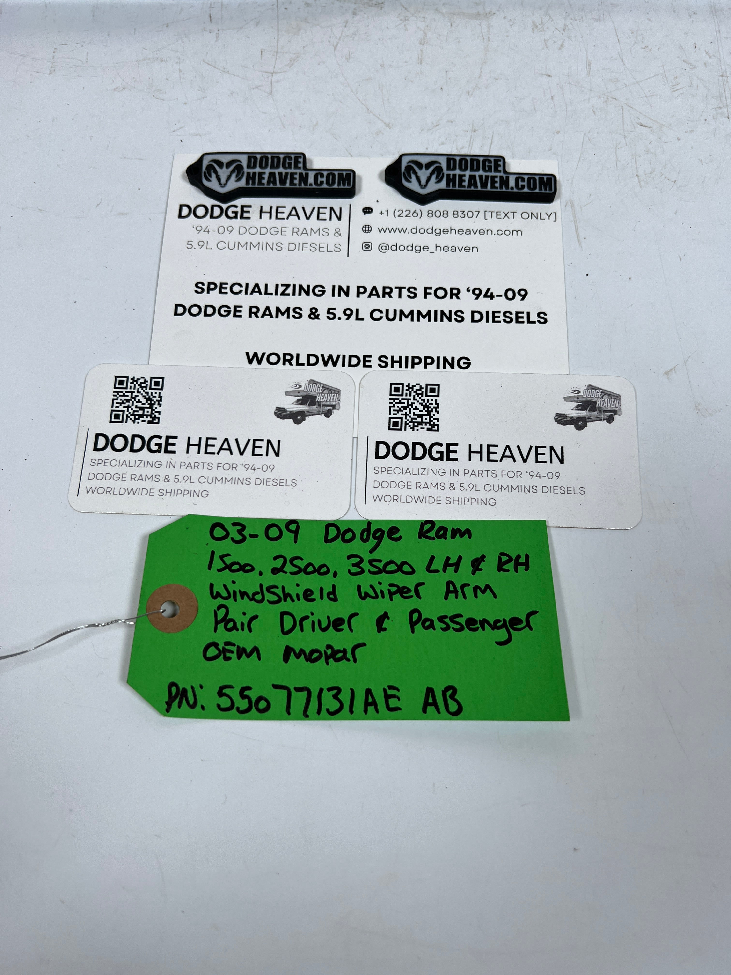 2003-2009 Dodge Ram Windshield Wiper Arm Driver & Passenger Pair of 2
