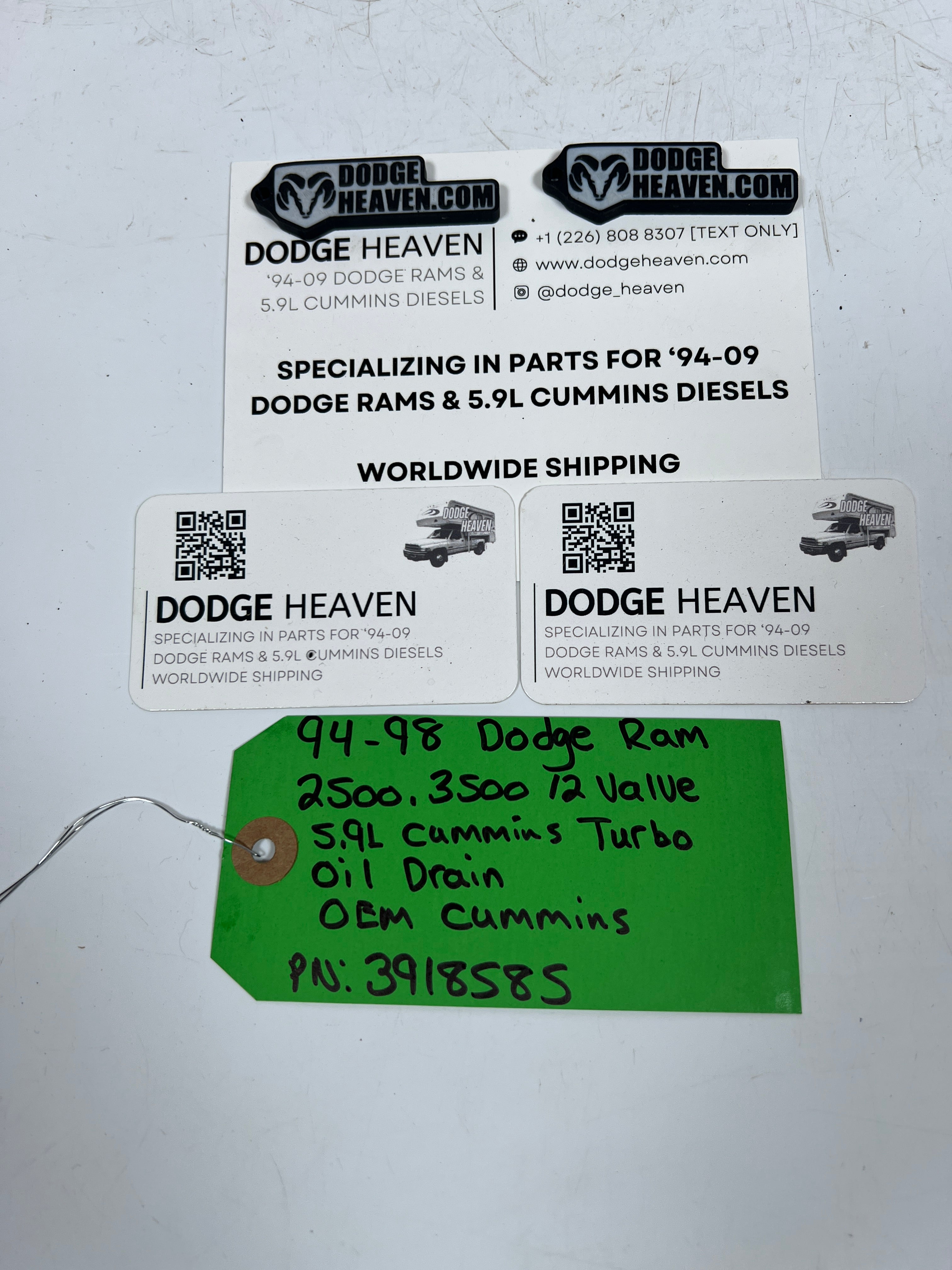 1994-1998 Dodge Ram 12 Valve 5.9L Cummins Turbo Oil Drain