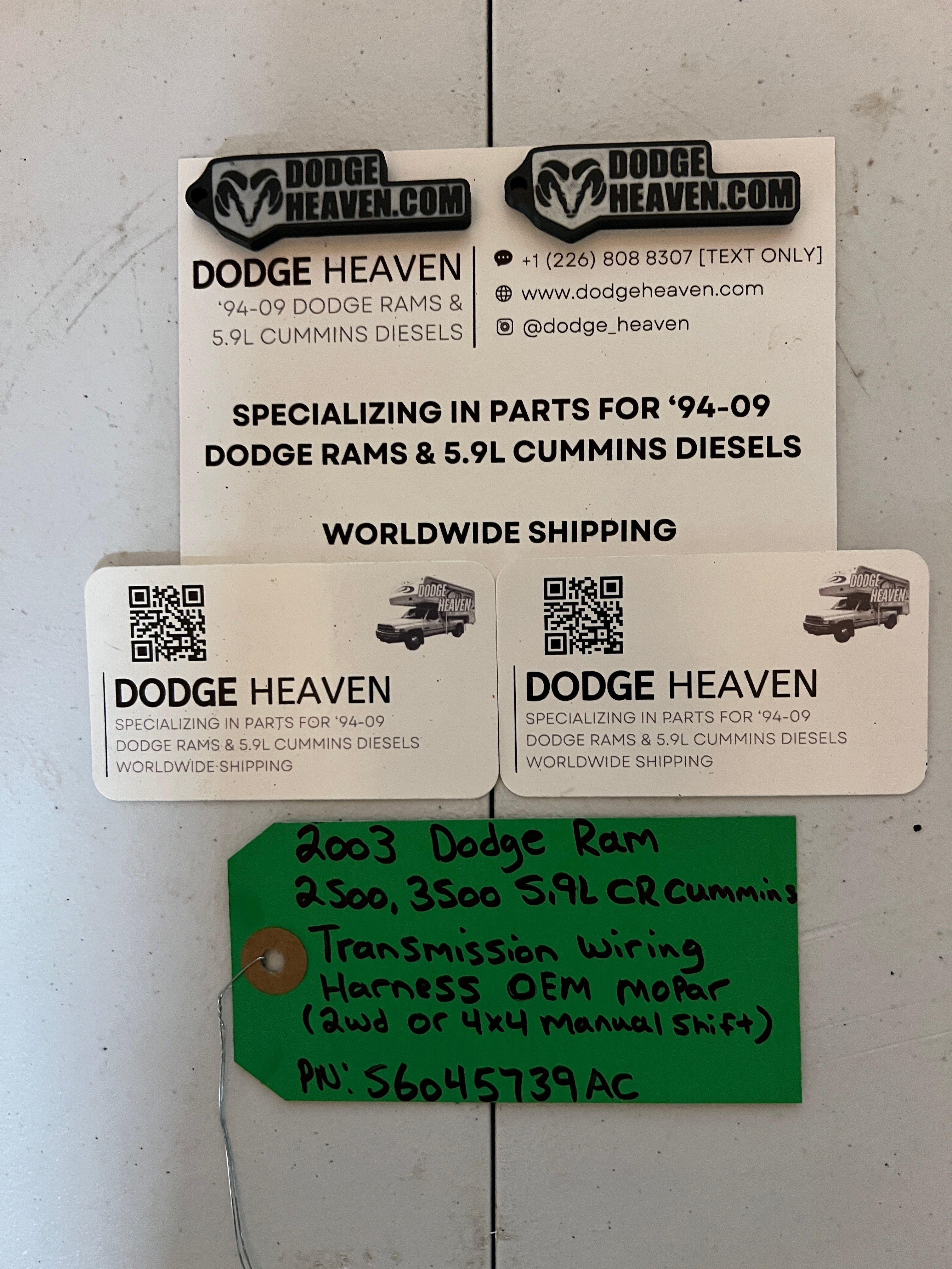 2003-2003 Dodge Ram 2500 3500 5.9L Cummins Transmission Wiring Harness