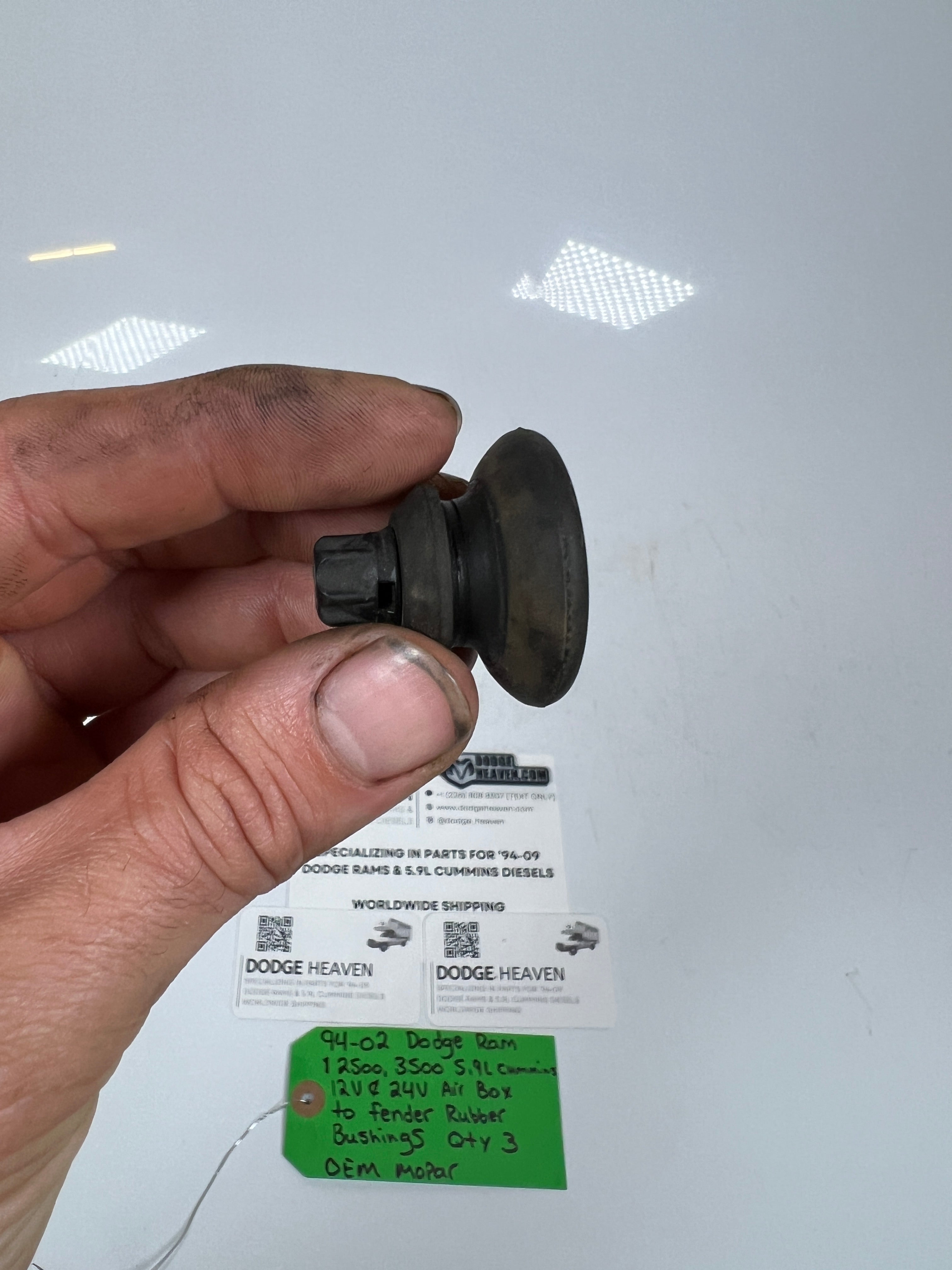 1994-2002 Dodge Ram 12V & 24V Air Filter Box to Fender Rubber Bushings QTY 3