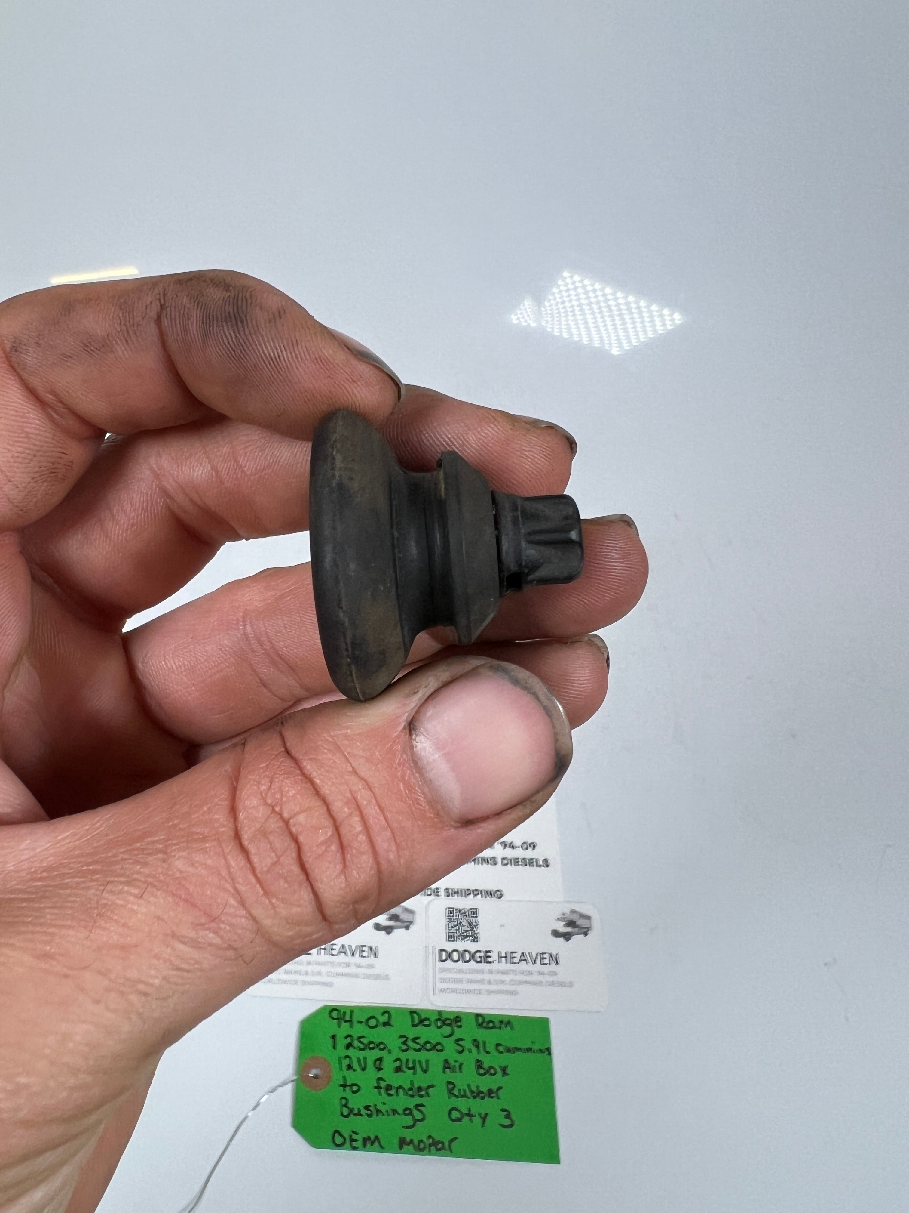 1994-2002 Dodge Ram 12V & 24V Air Filter Box to Fender Rubber Bushings QTY 3