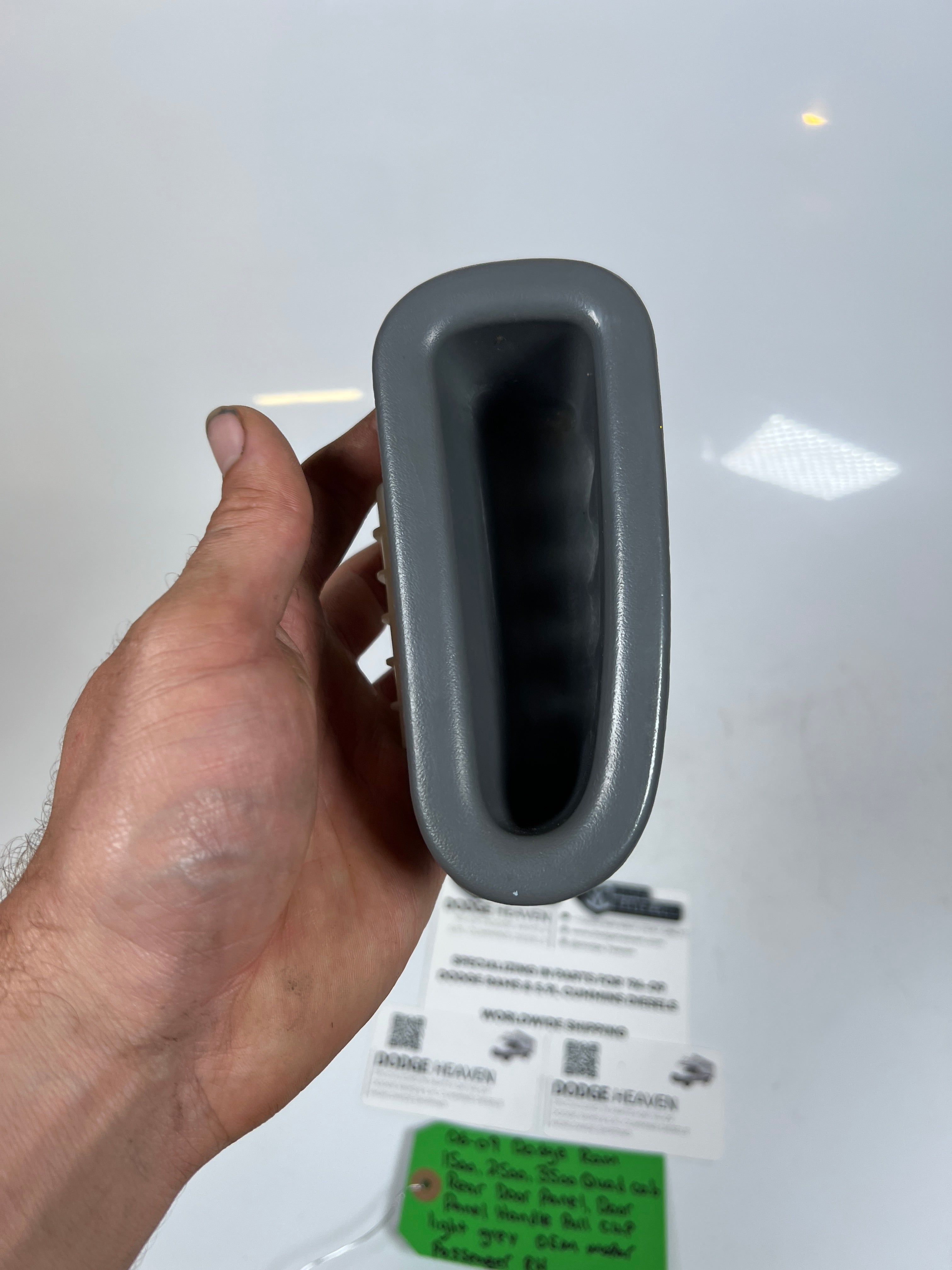 2006-2009 Dodge Ram Quad Cab Rear Door Handle Pull Cup Light Grey Passenger