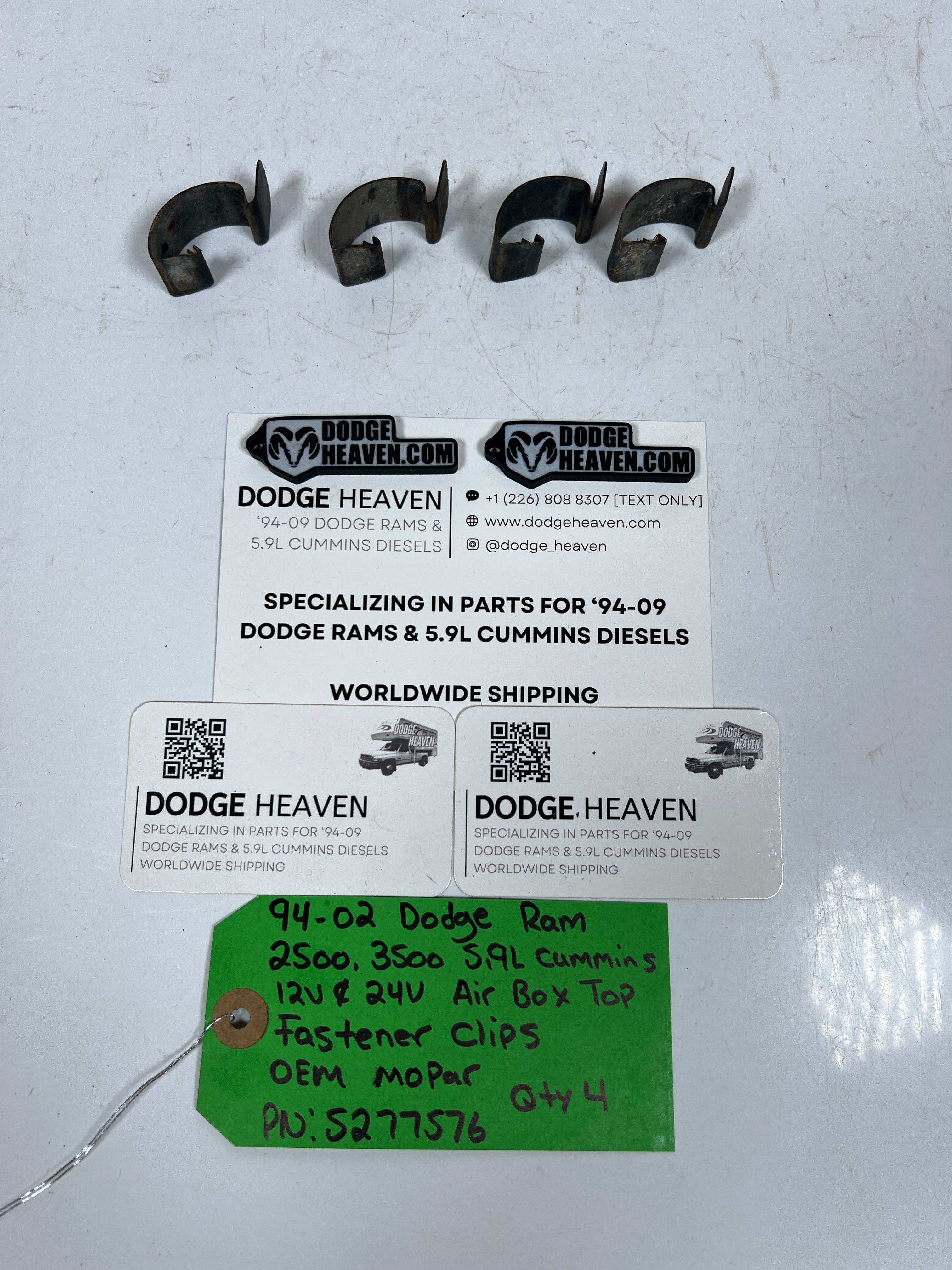 1994-2002 Dodge Ram 12V & 24V 5.9l Cummiins Air Box Top Fastener Clips QTY 4