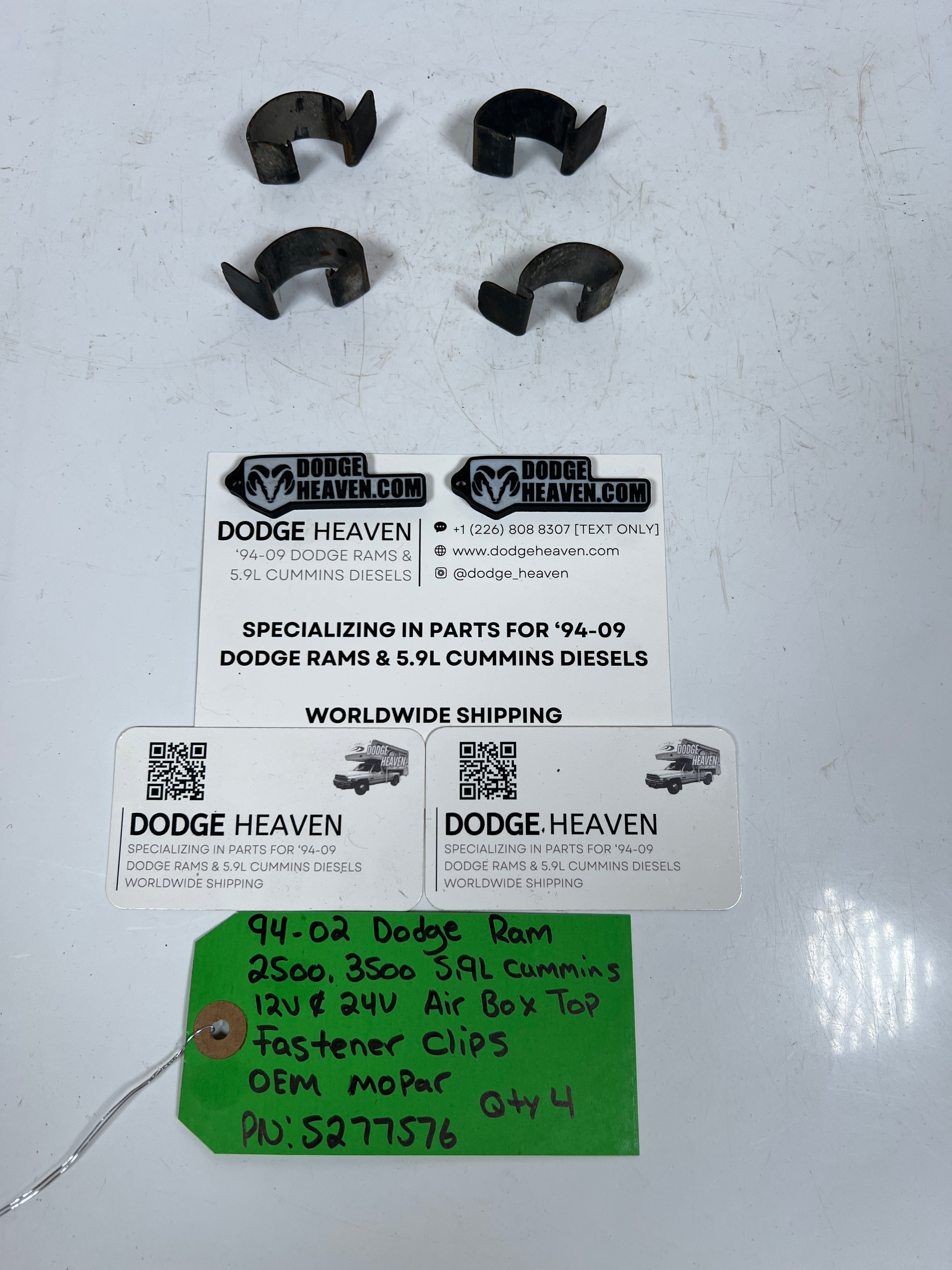1994-2002 Dodge Ram 12V & 24V 5.9l Cummiins Air Box Top Fastener Clips QTY 4
