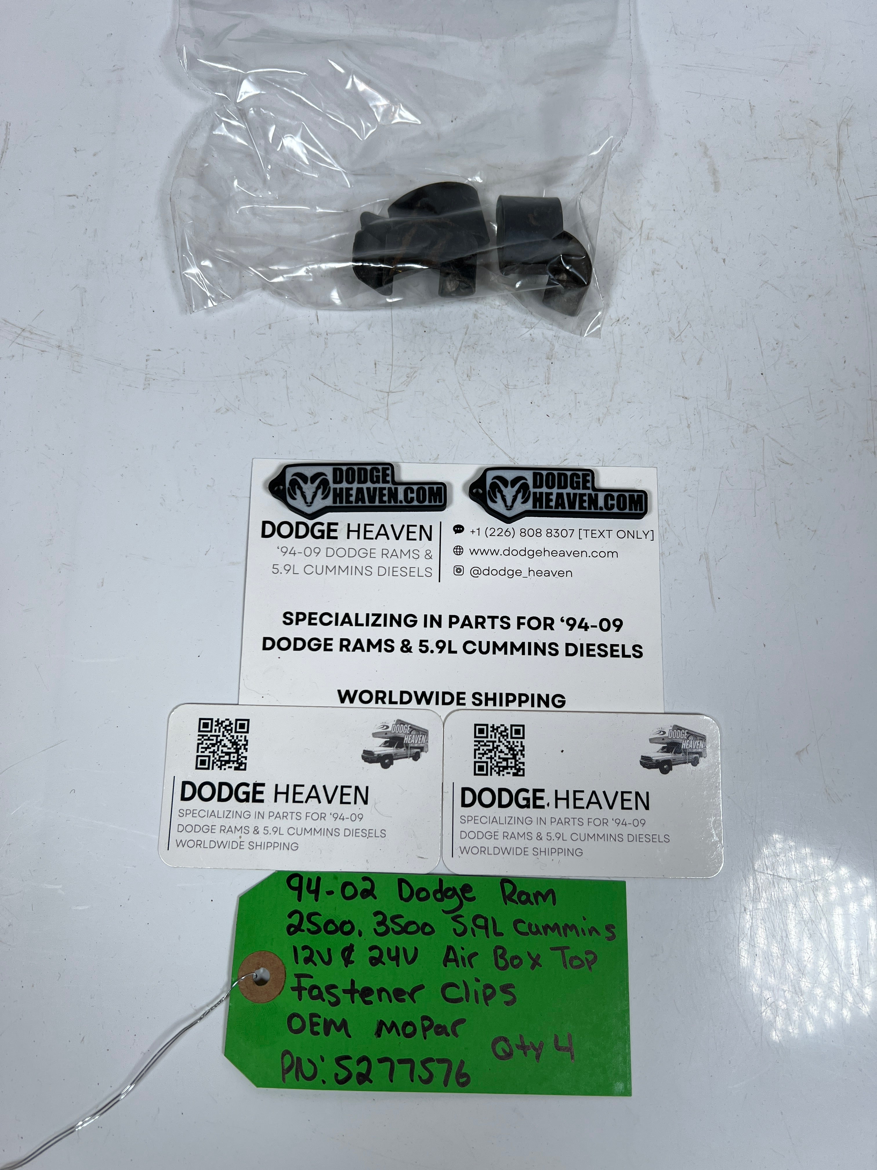1994-2002 Dodge Ram 12V & 24V 5.9l Cummiins Air Box Top Fastener Clips QTY 4