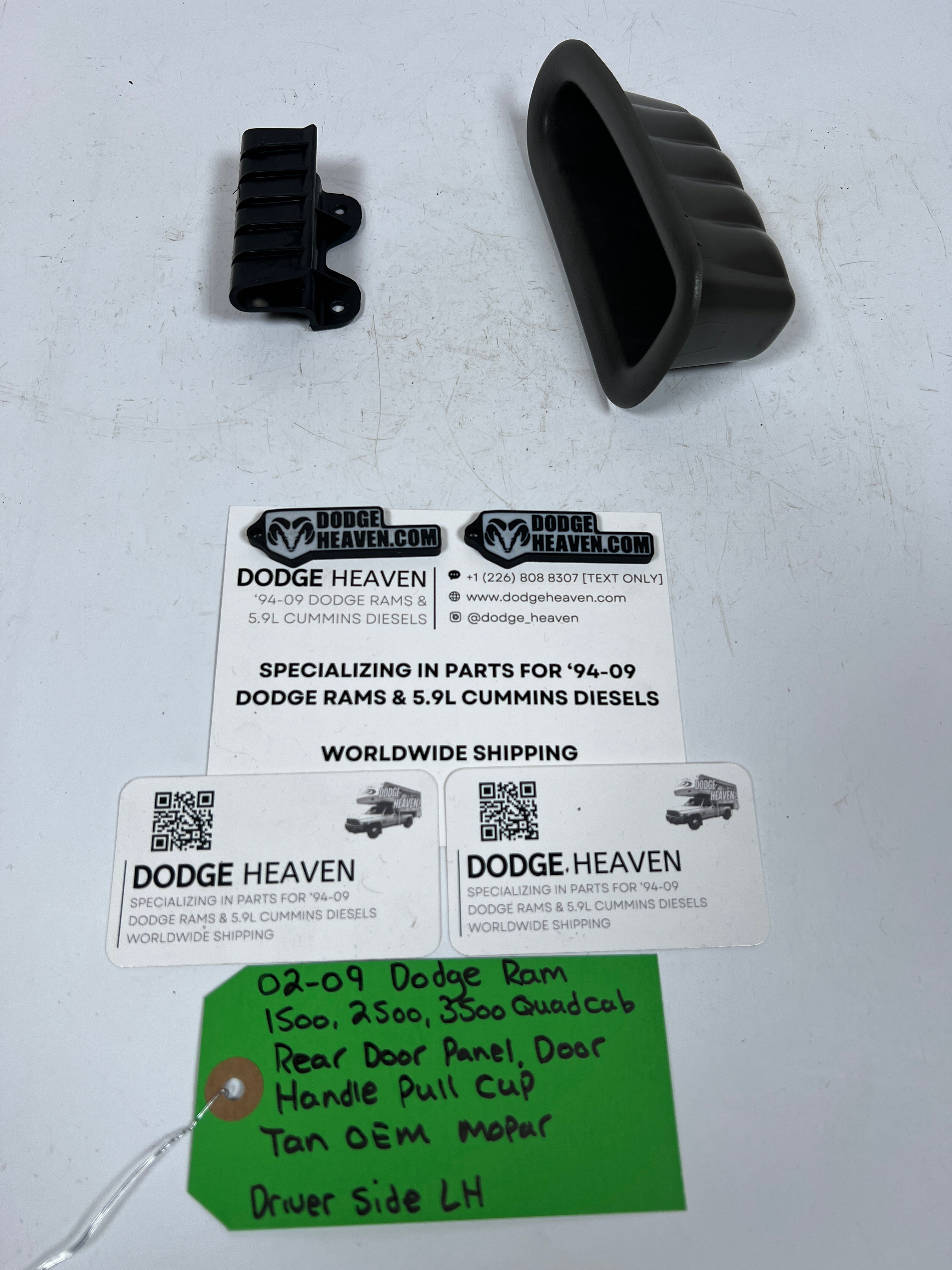 2002-2009 Dodge Ram Quad Cab Rear Door Handle Pull Cup Tan Driver LH
