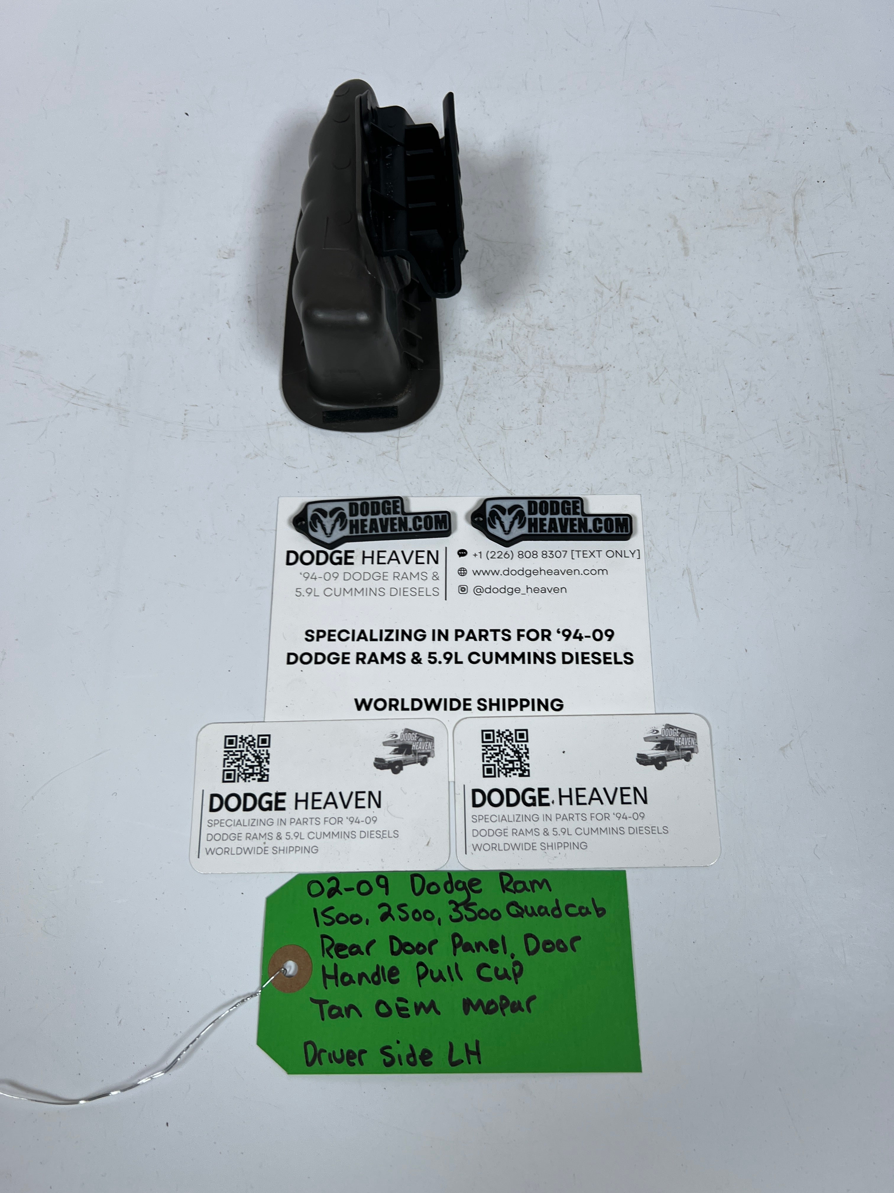 2002-2009 Dodge Ram Quad Cab Rear Door Handle Pull Cup Tan Driver LH