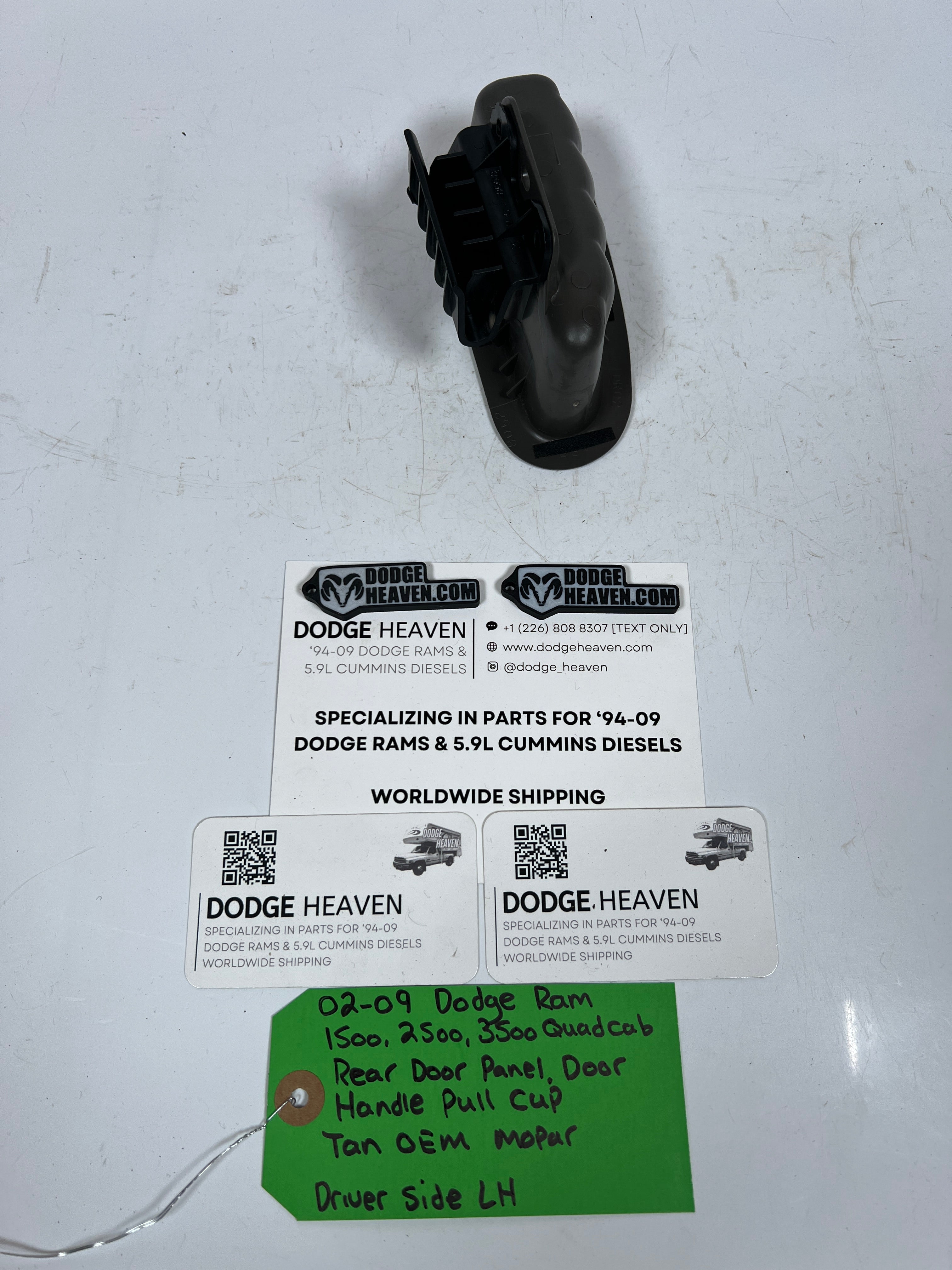 2002-2009 Dodge Ram Quad Cab Rear Door Handle Pull Cup Tan Driver LH
