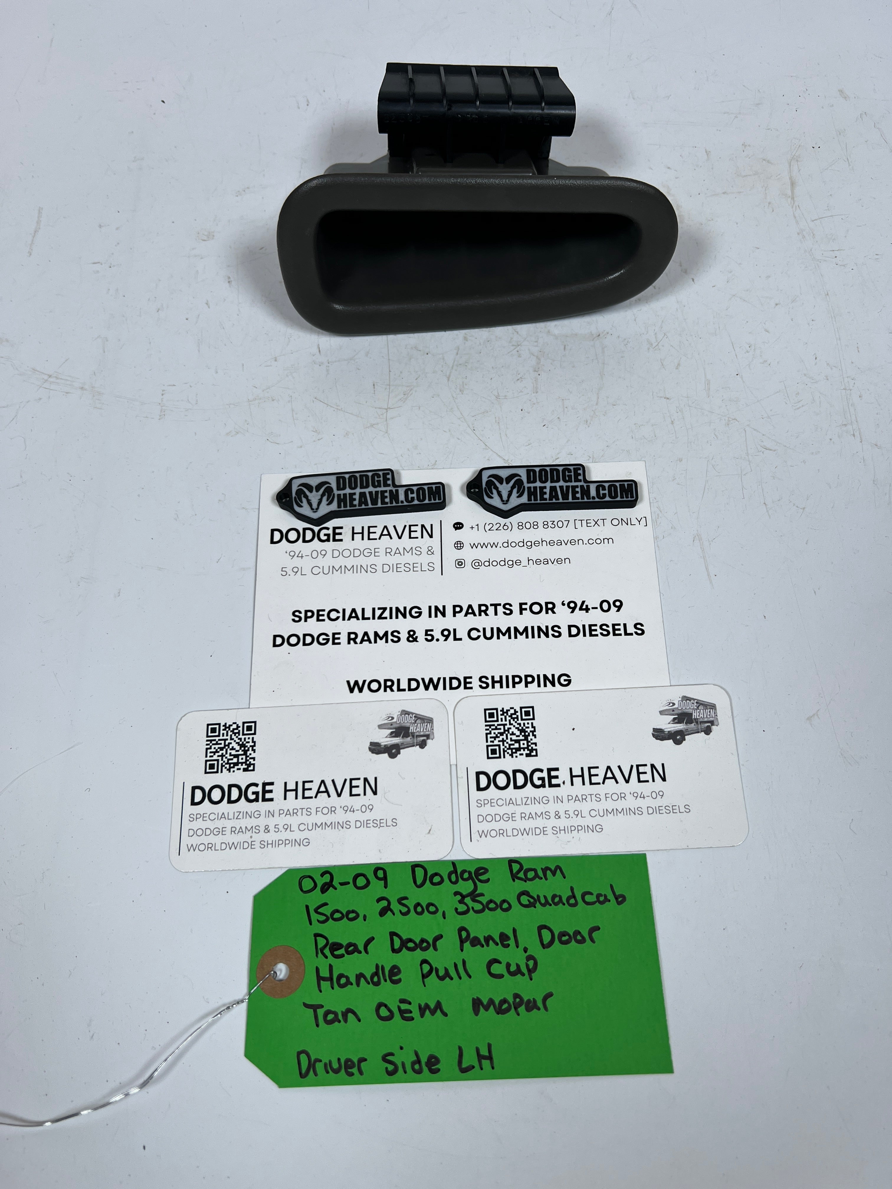 2002-2009 Dodge Ram Quad Cab Rear Door Handle Pull Cup Tan Driver LH