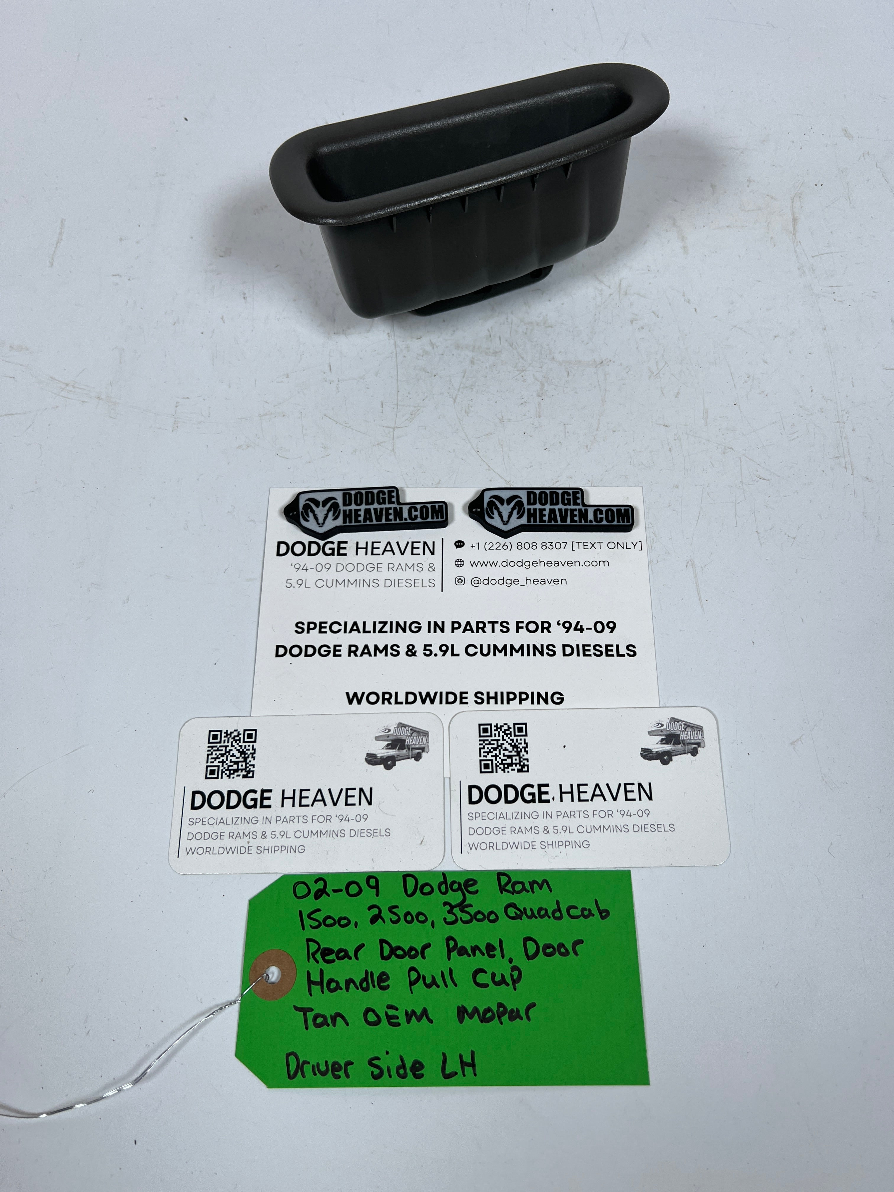 2002-2009 Dodge Ram Quad Cab Rear Door Handle Pull Cup Tan Driver LH