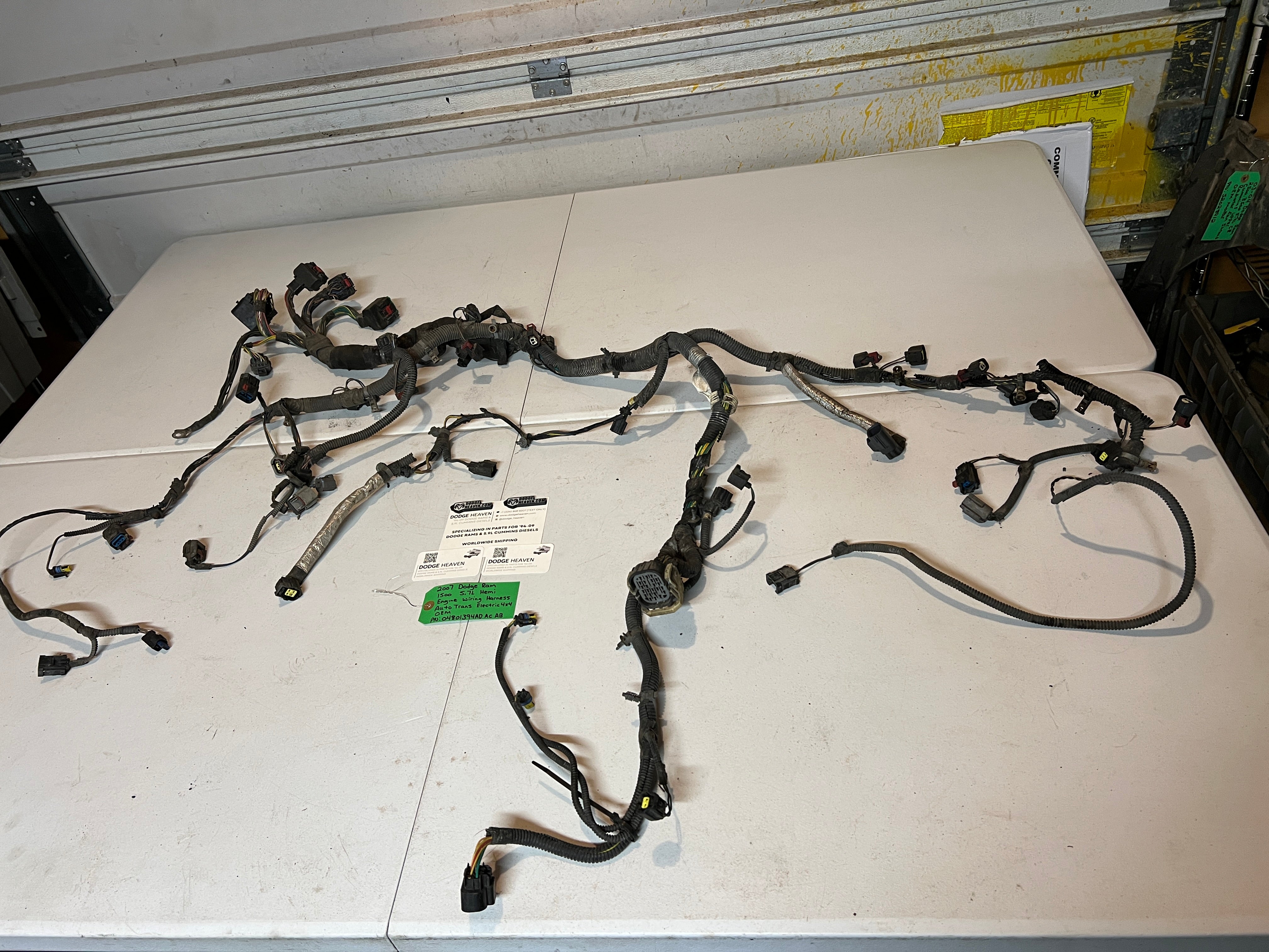 2007-2007 Dodge Ram 1500 5.7L hemi Engine Wiring Harness Auto Trans Electric 4x4