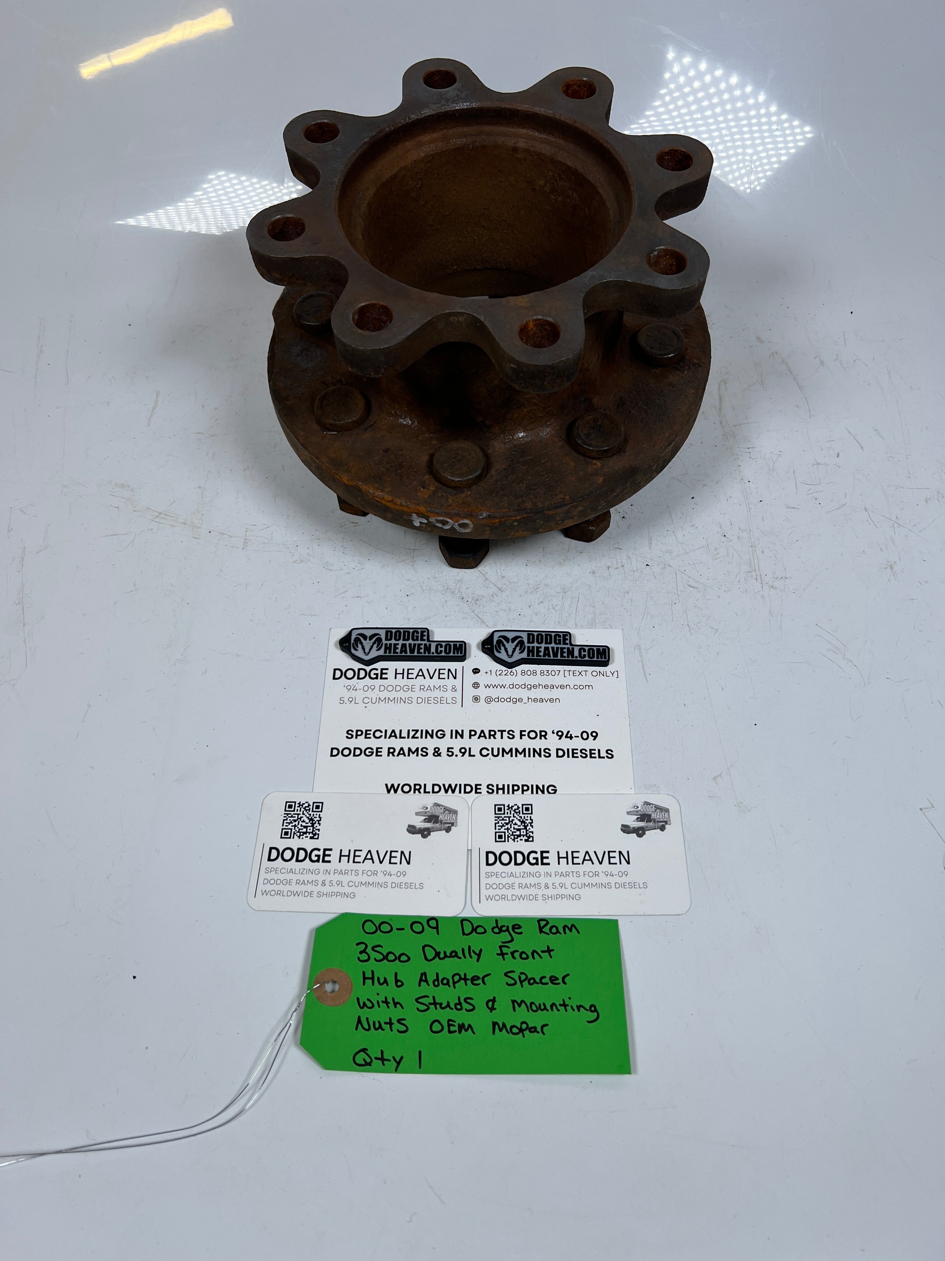 2000-2009 Dodge Ram Dually Front Hub Adapter Spacer W Studs & Mounting Nuts