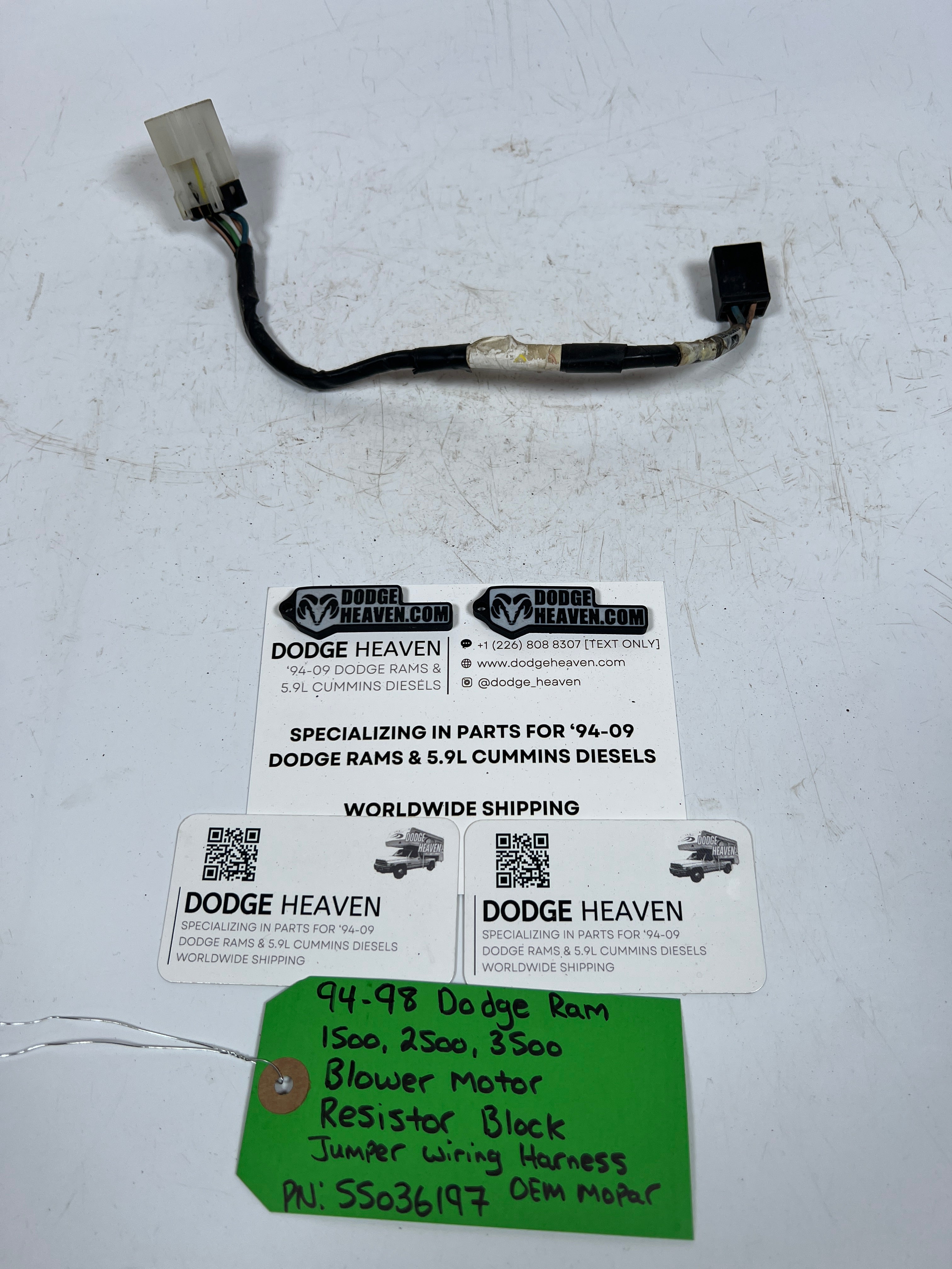 1994-1998 Dodge Ram Blower Motor Resistor Jumper Wiring Harness