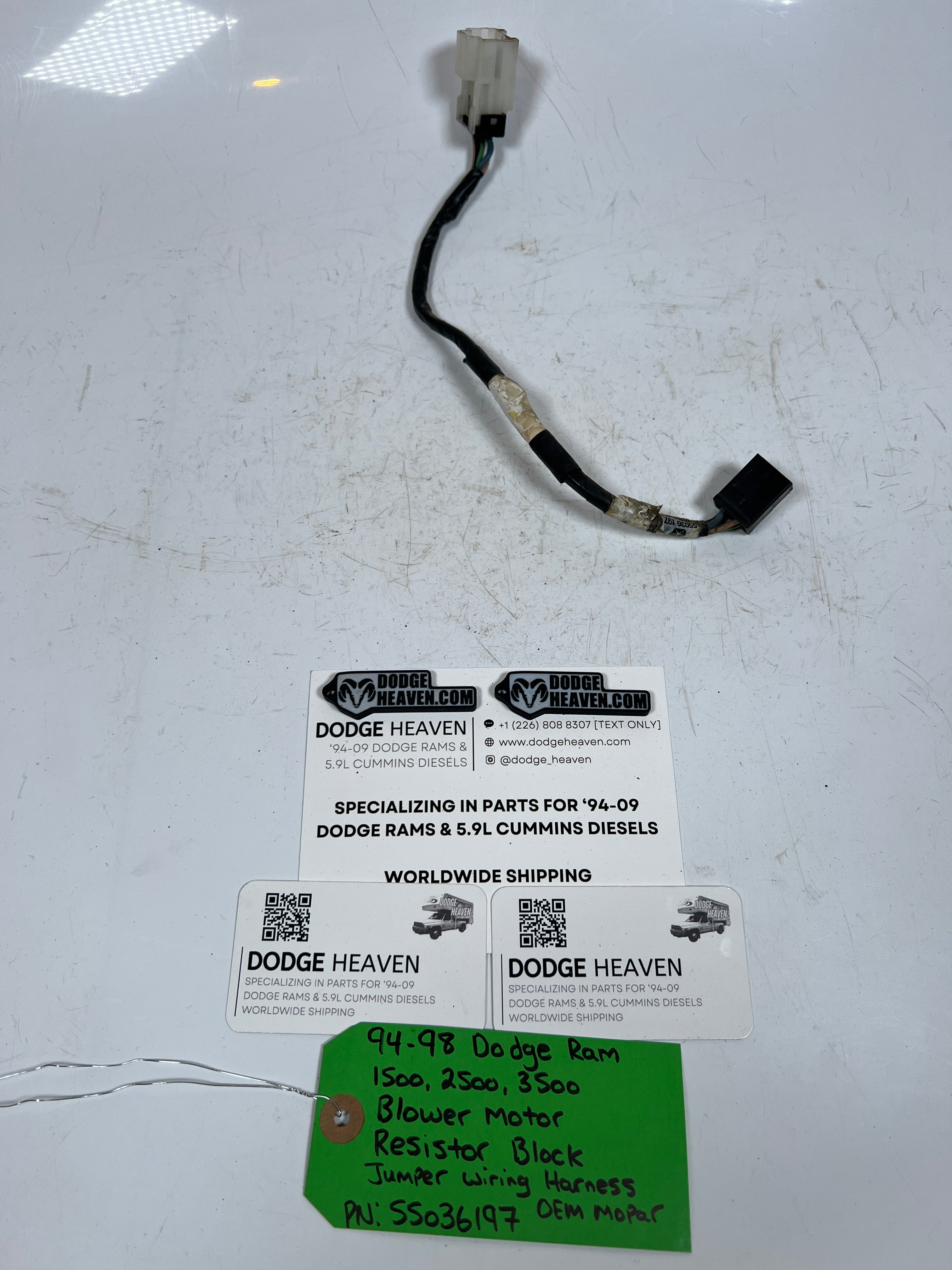 1994-1998 Dodge Ram Blower Motor Resistor Jumper Wiring Harness