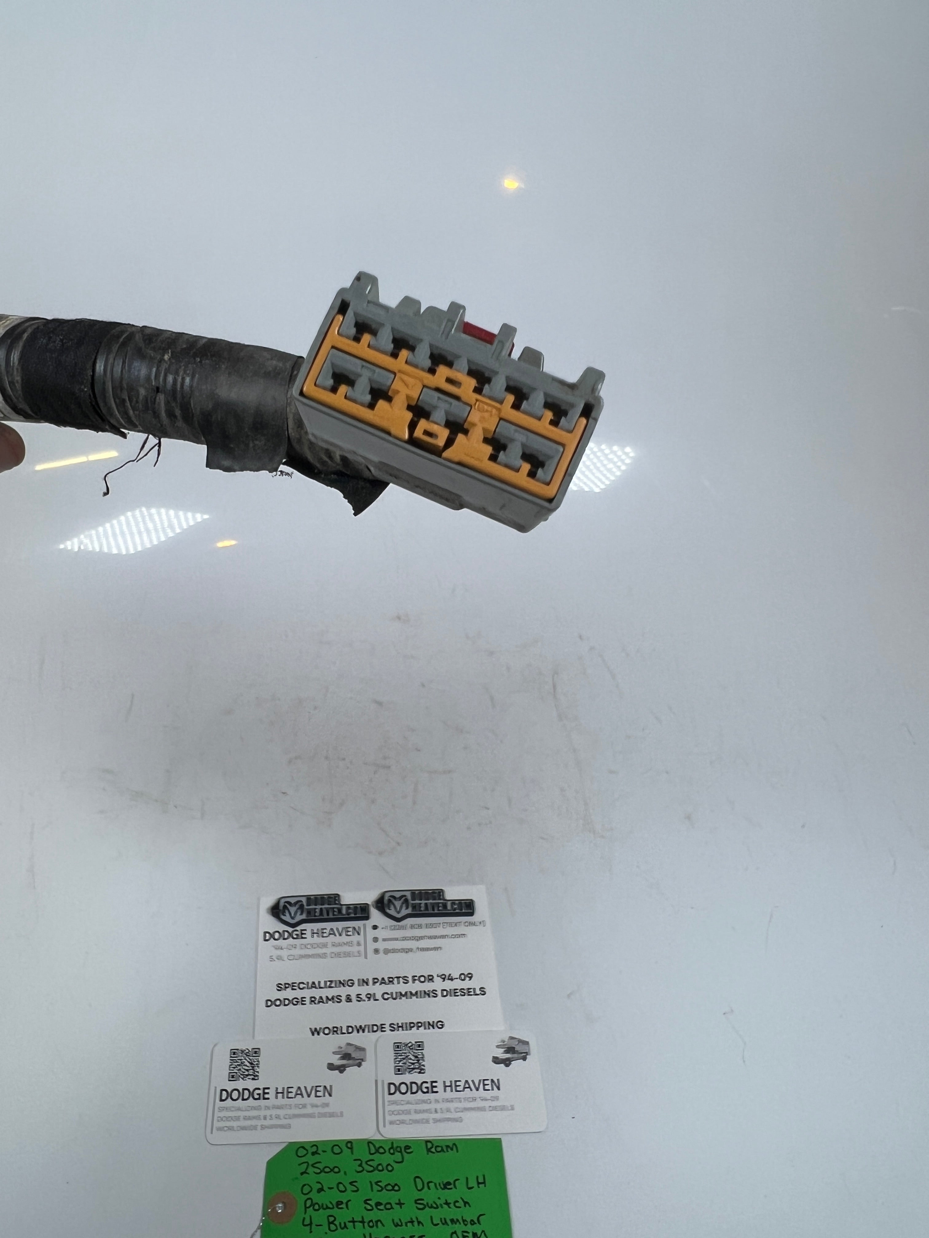 2002-2009 Dodge Ram Driver Power Seat Switch 4-Button Wire Harness