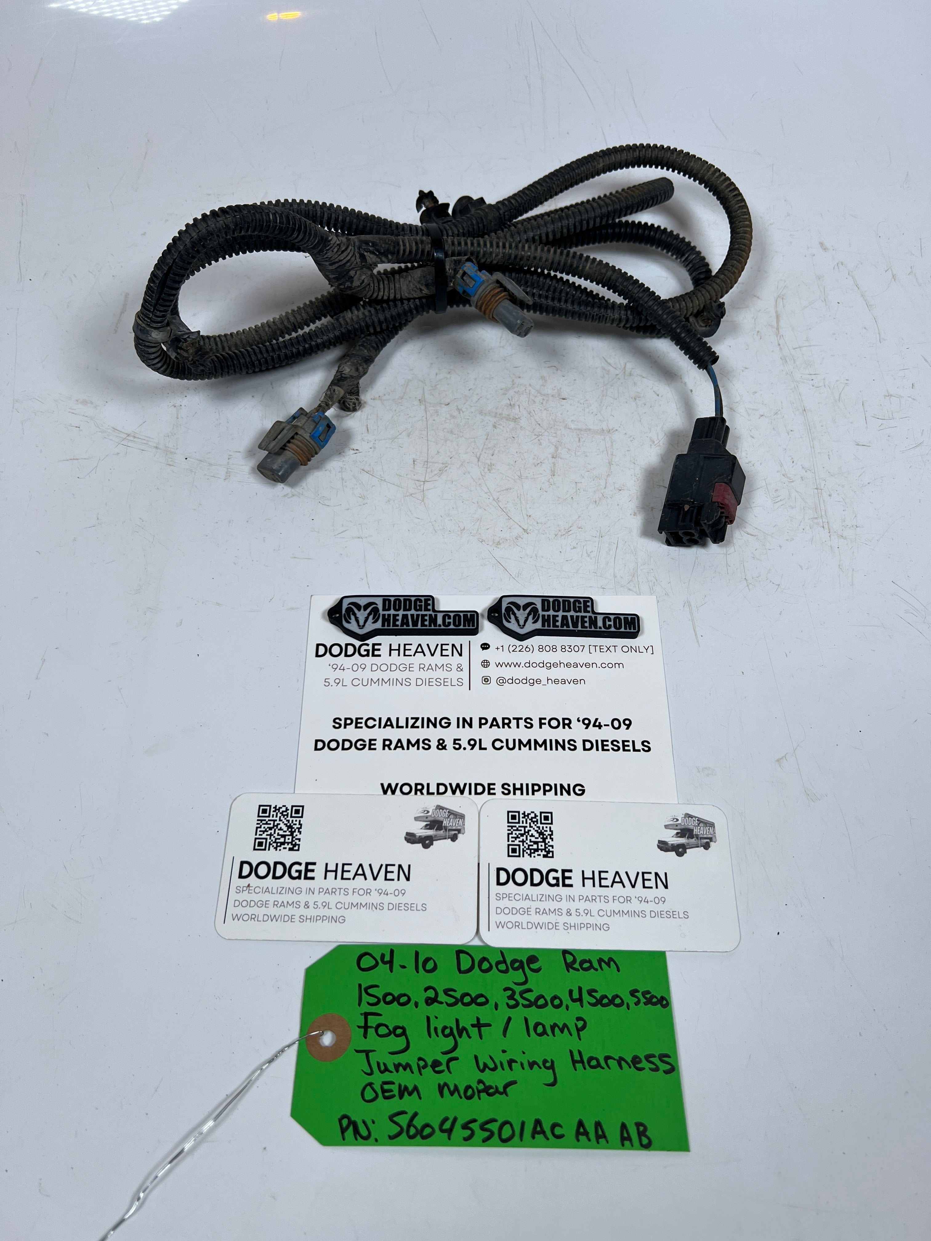 2004-2010 Dodge Ram Fog Light / Lamp Jumper Wiring Harness