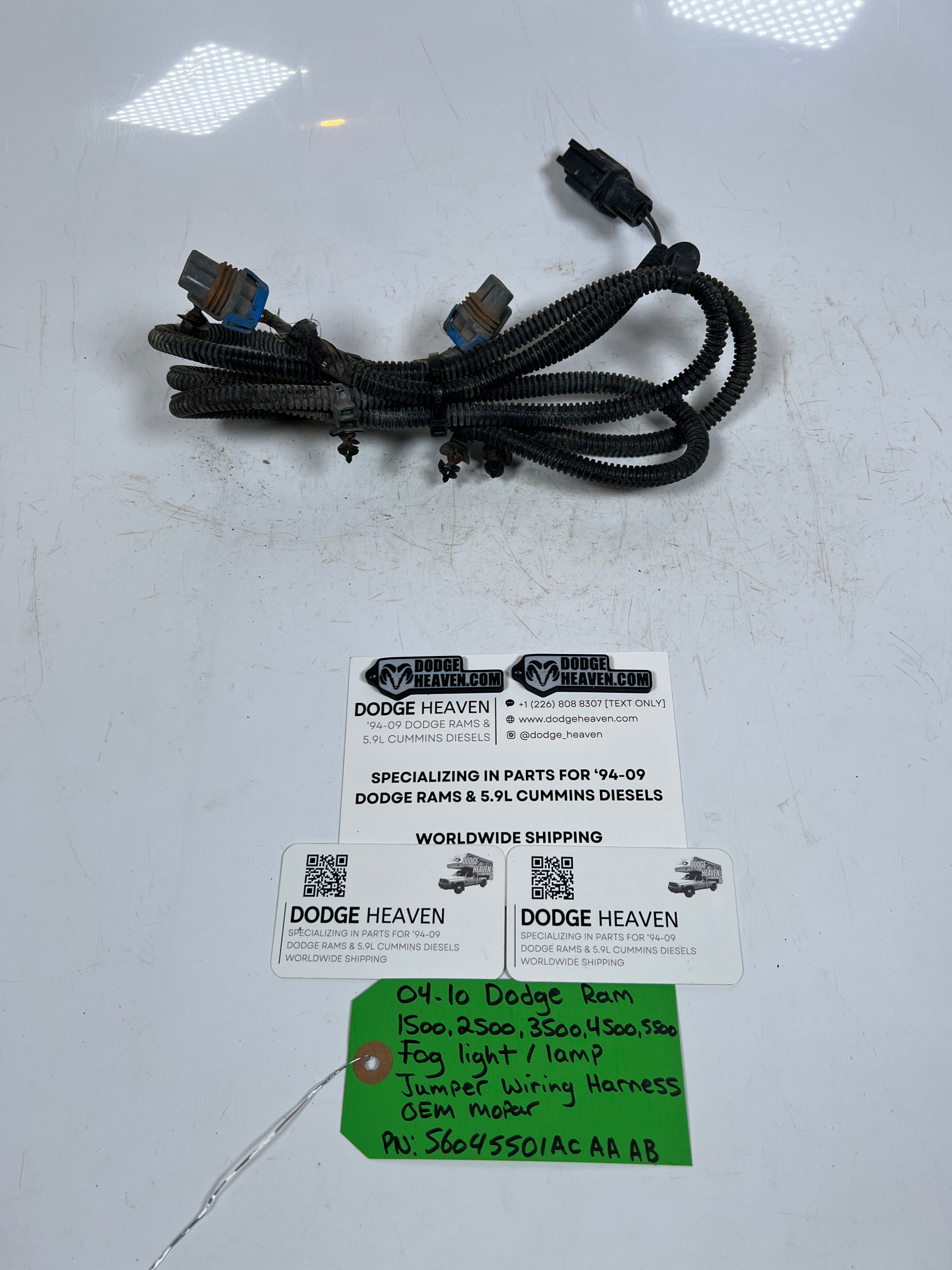 2004-2010 Dodge Ram Fog Light / Lamp Jumper Wiring Harness