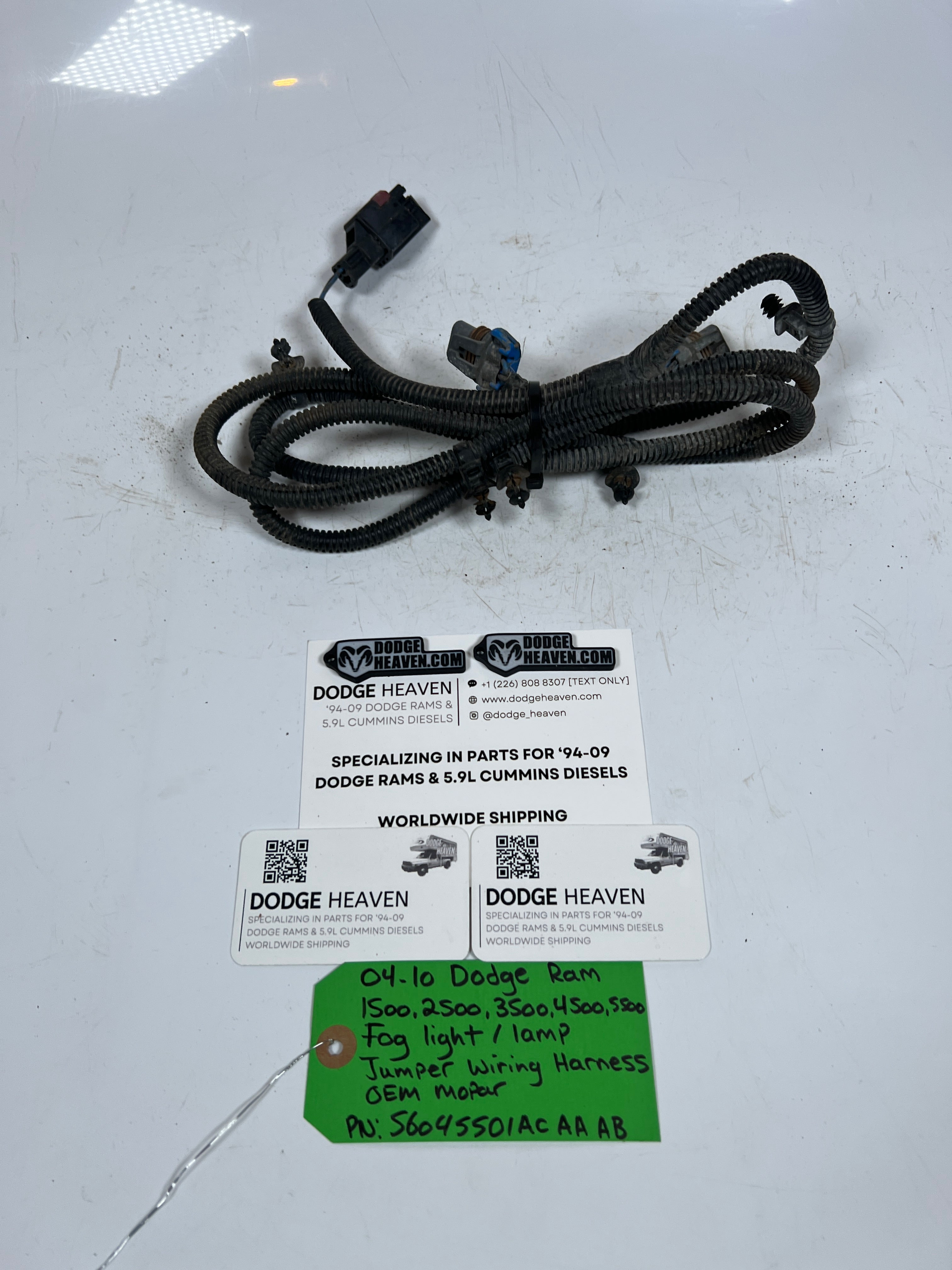 2004-2010 Dodge Ram Fog Light / Lamp Jumper Wiring Harness