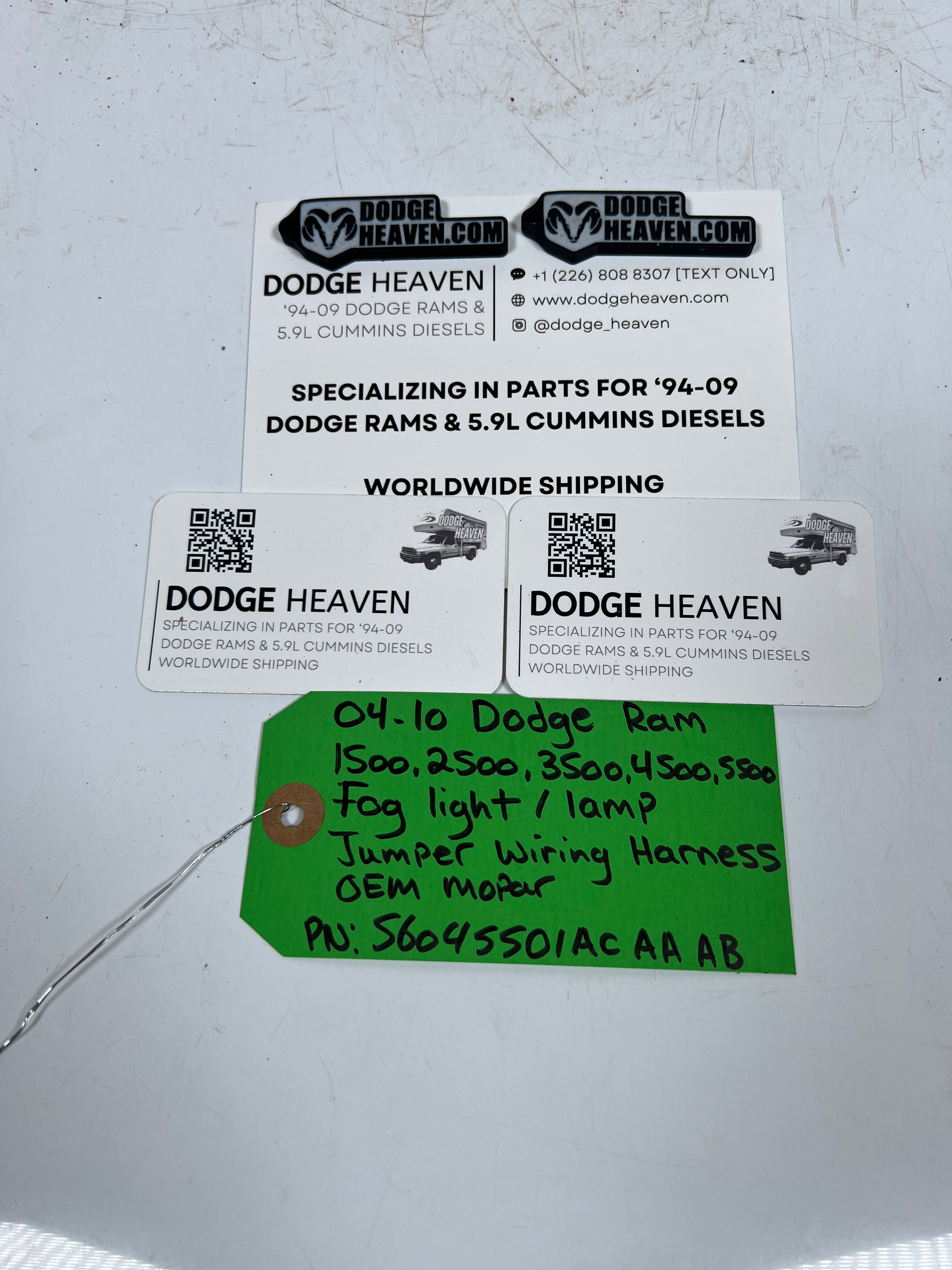 2004-2010 Dodge Ram Fog Light / Lamp Jumper Wiring Harness