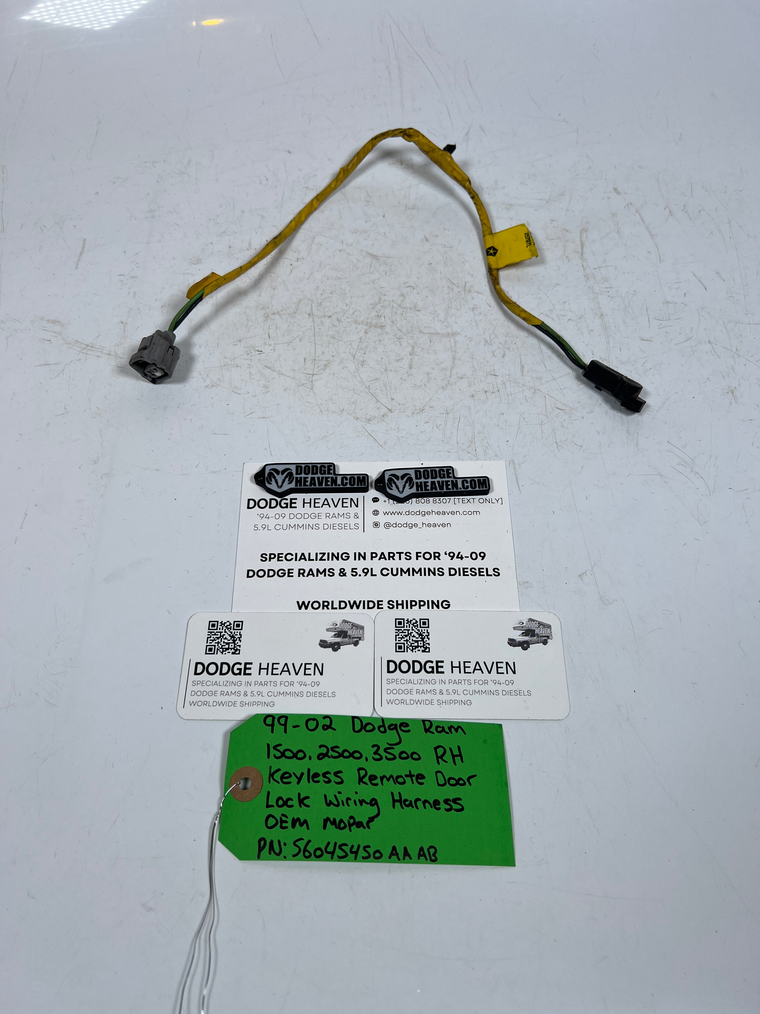 1999-2002 Dodge Ram Keyless Remote Door Lock Wiring Harness RH