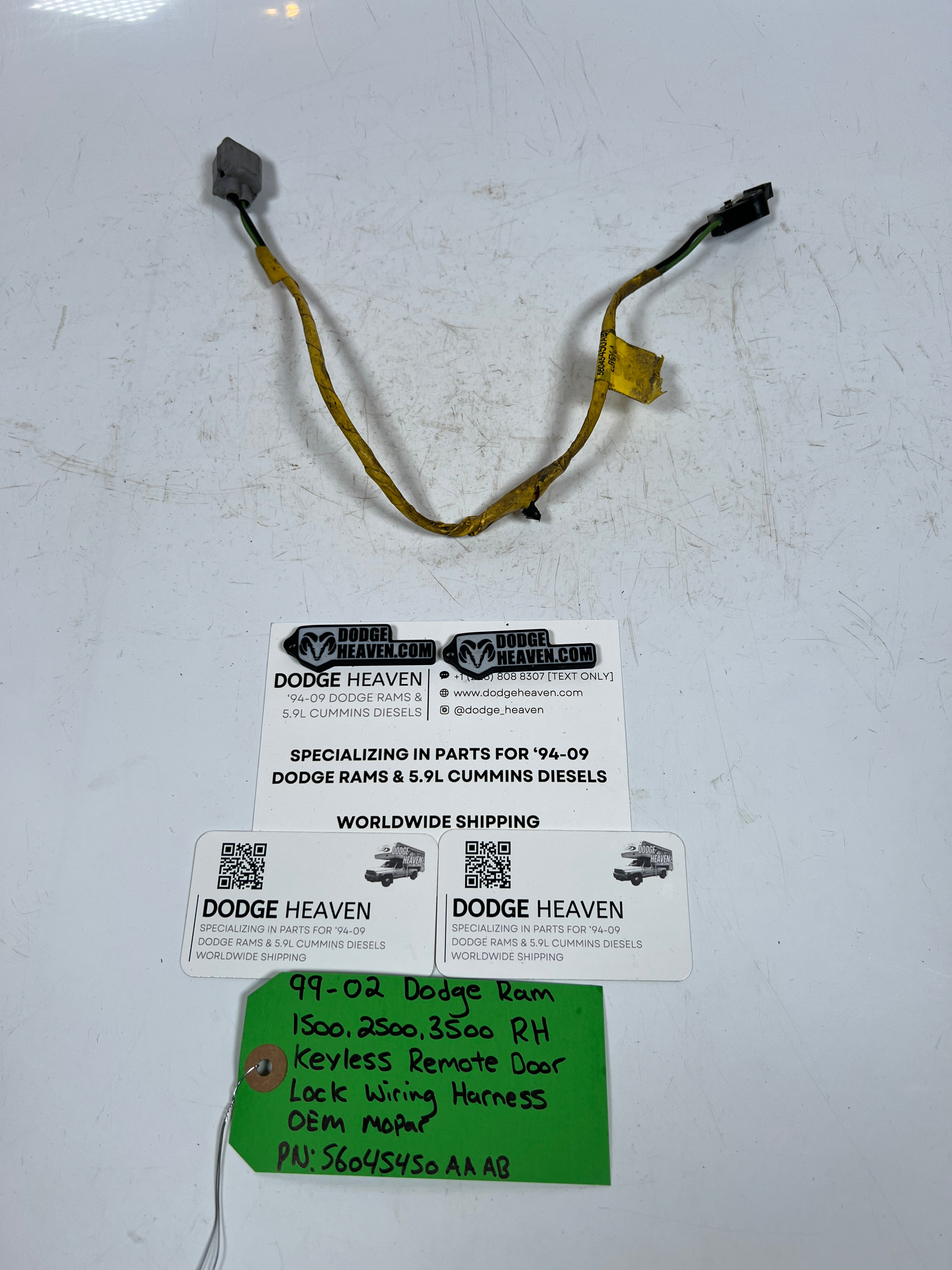 1999-2002 Dodge Ram Keyless Remote Door Lock Wiring Harness RH