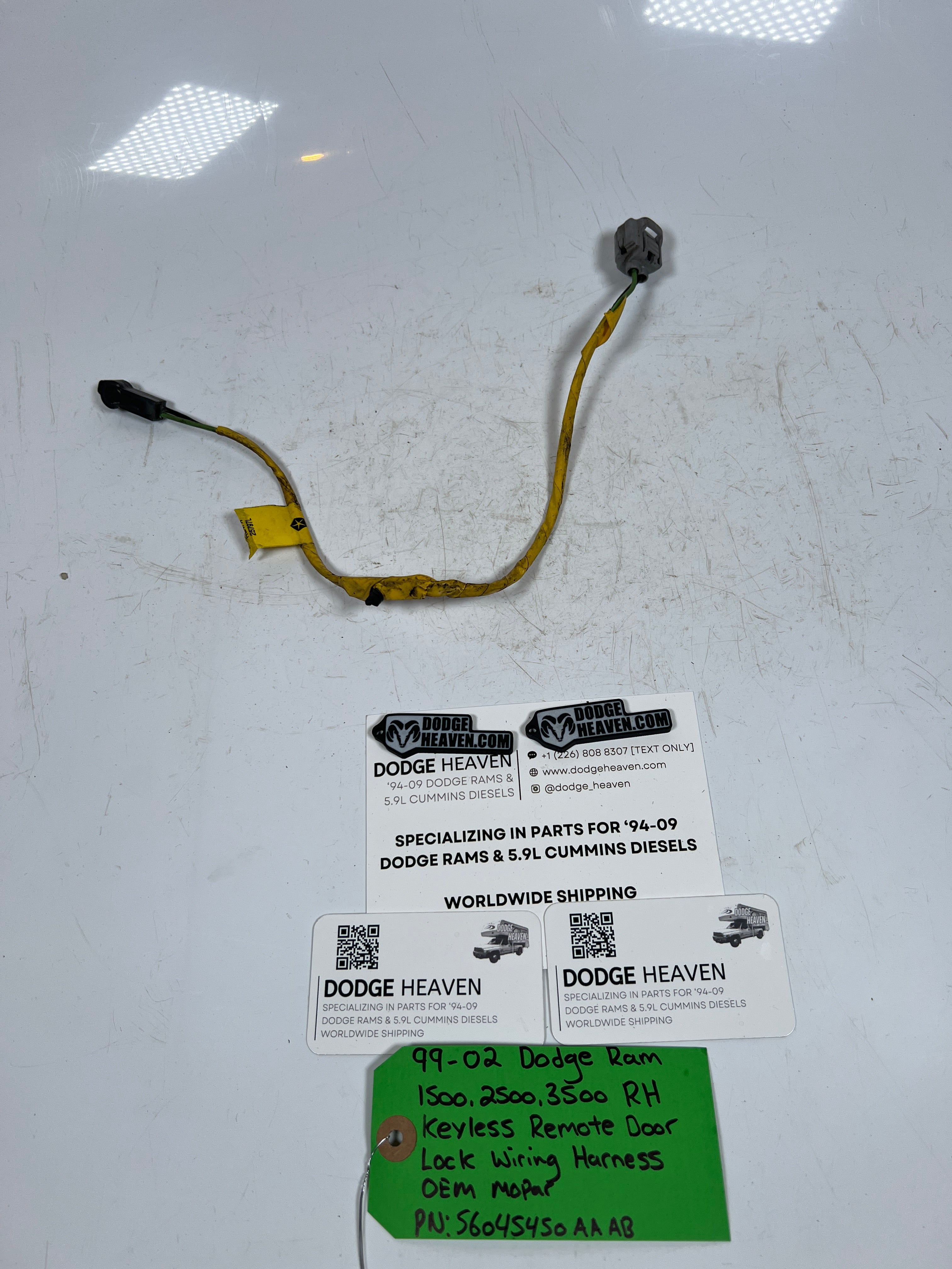 1999-2002 Dodge Ram Keyless Remote Door Lock Wiring Harness RH
