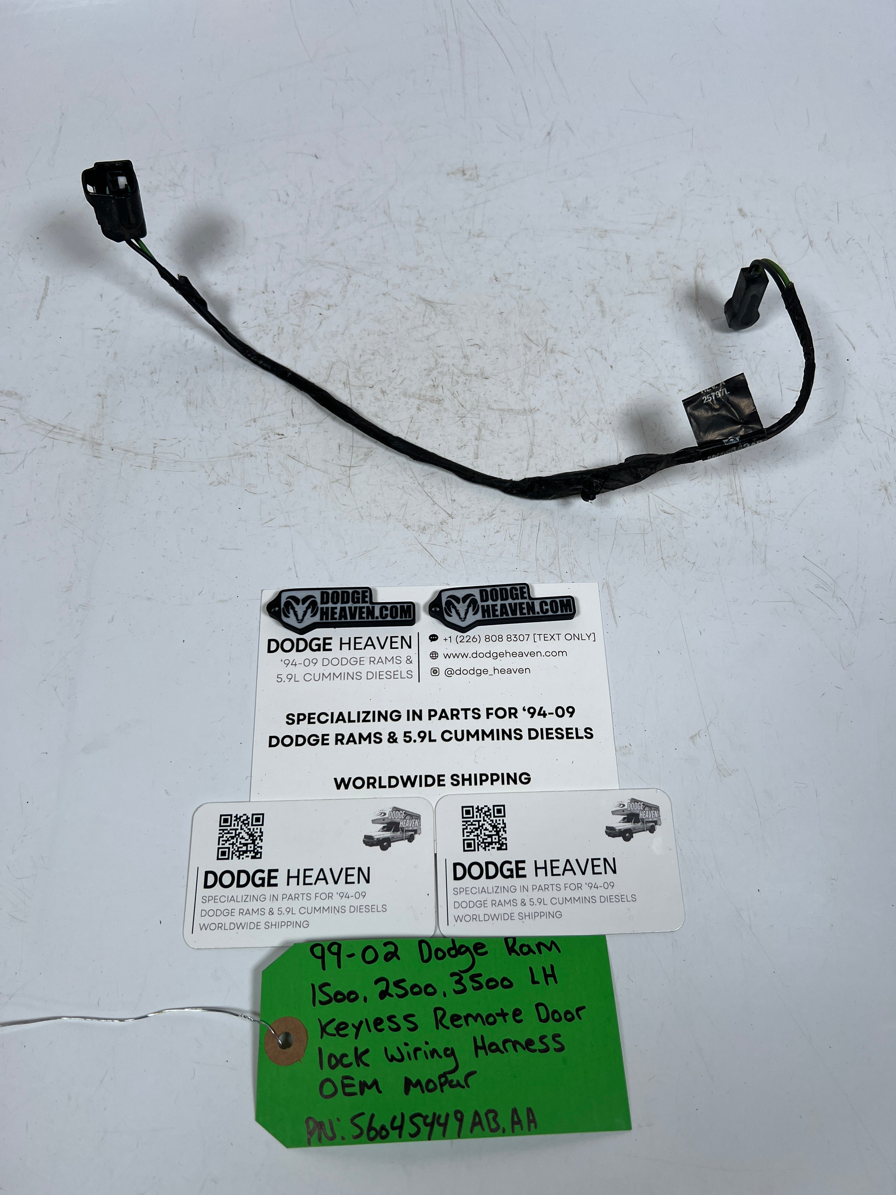 1999-2002 Dodge Ram Keyless Remote Door Lock Wiring Harness LH