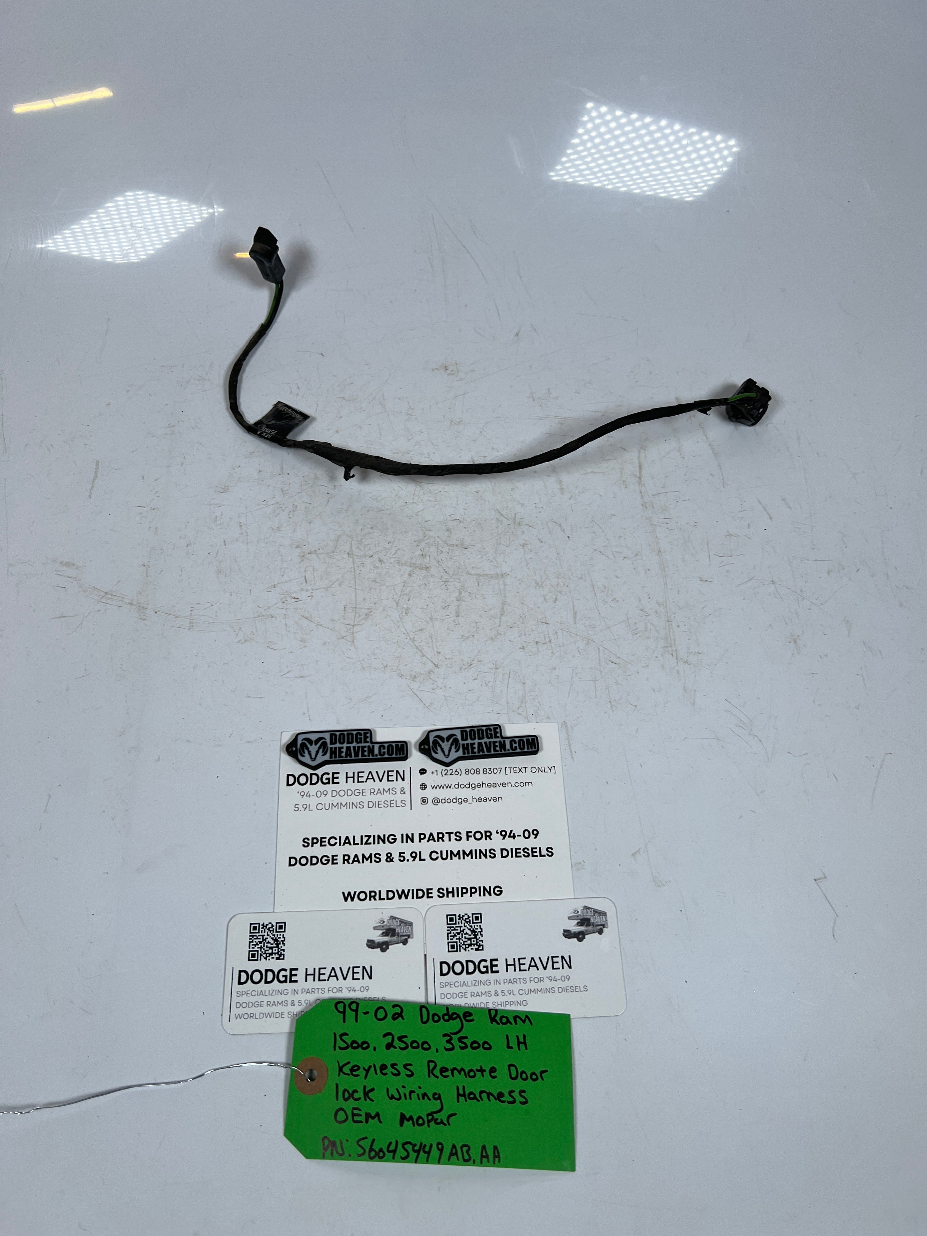 1999-2002 Dodge Ram Keyless Remote Door Lock Wiring Harness LH