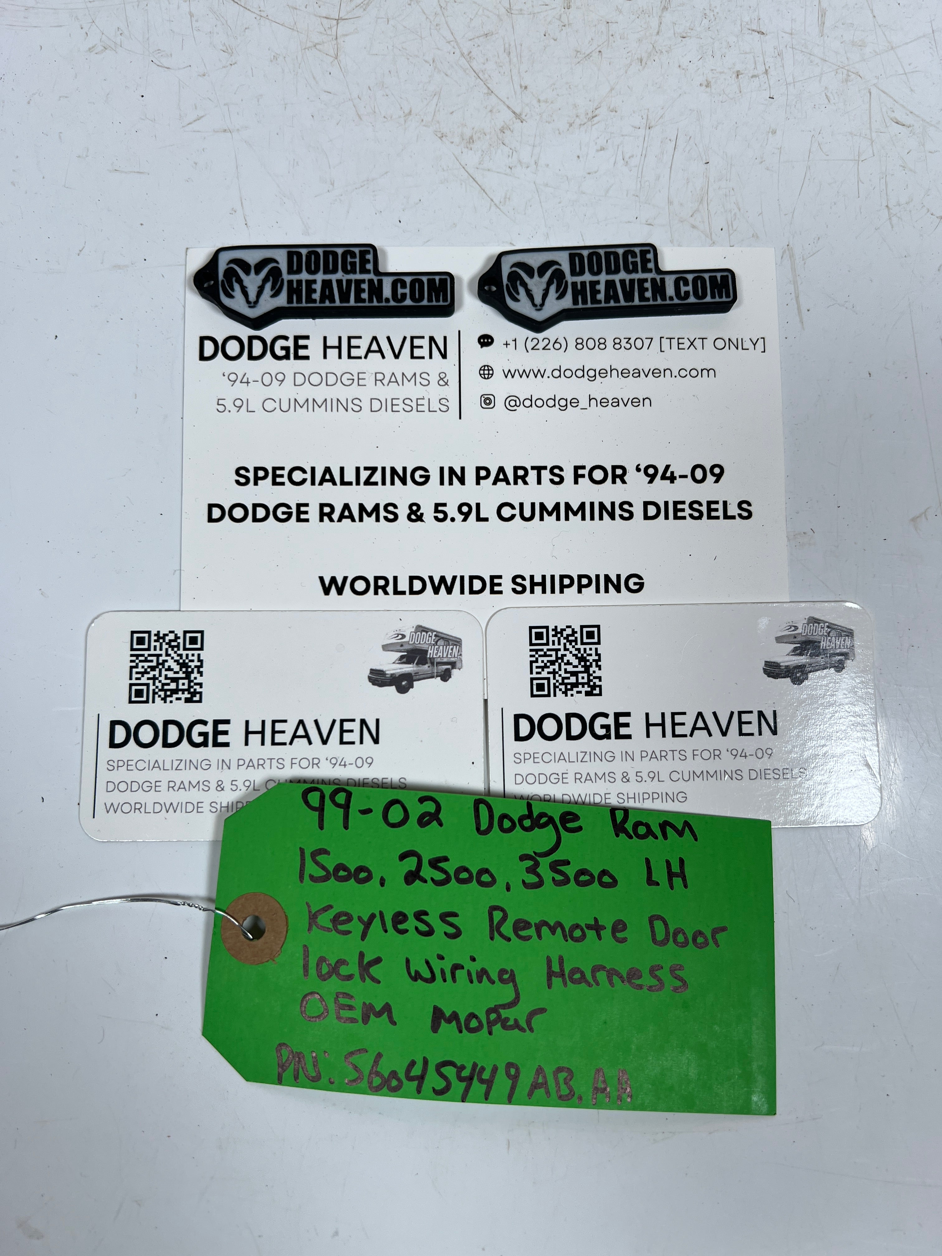 1999-2002 Dodge Ram Keyless Remote Door Lock Wiring Harness LH