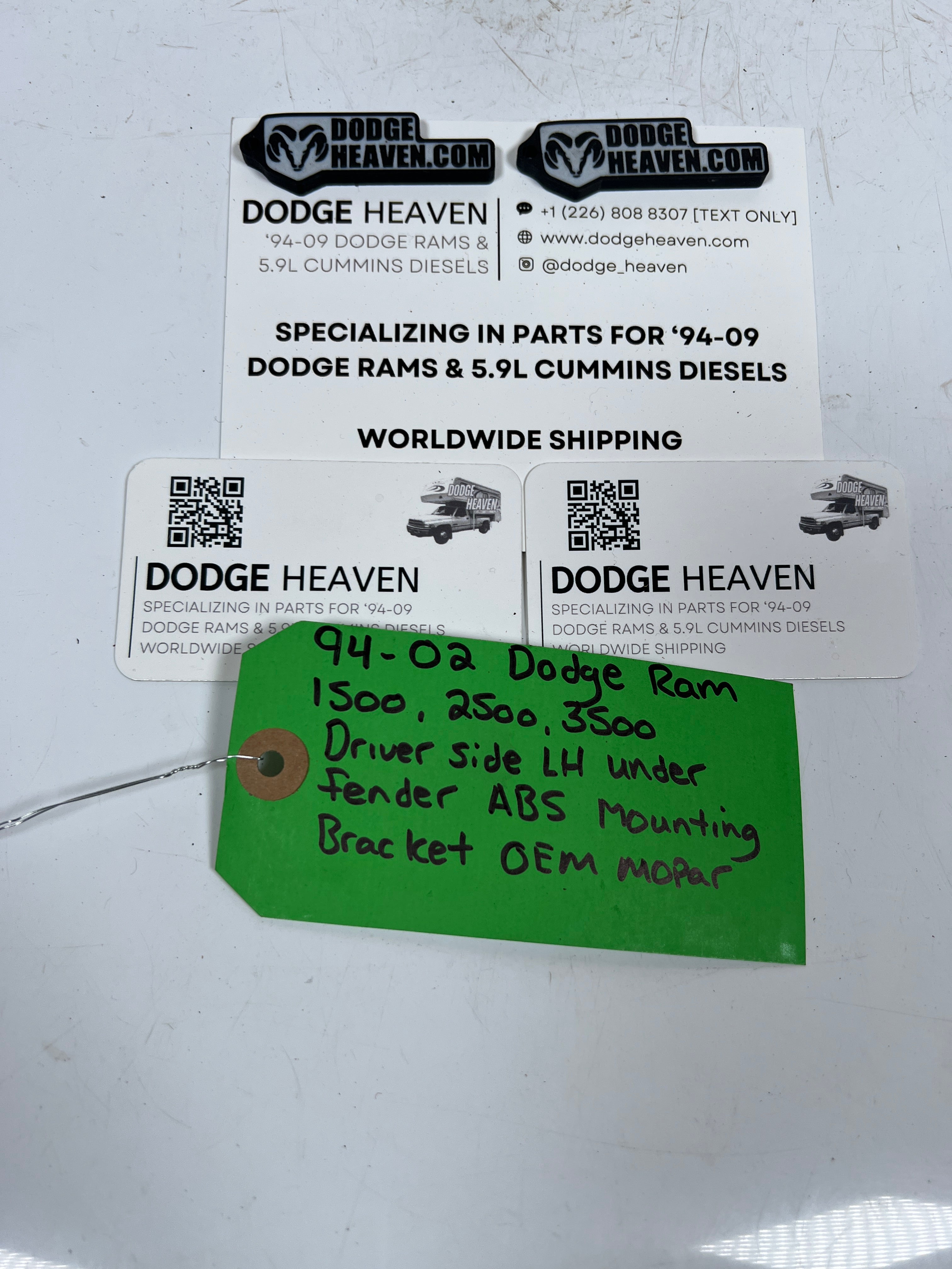1994-2002 Dodge Ram Driver Side Under Fender ABS Mounting Bracket