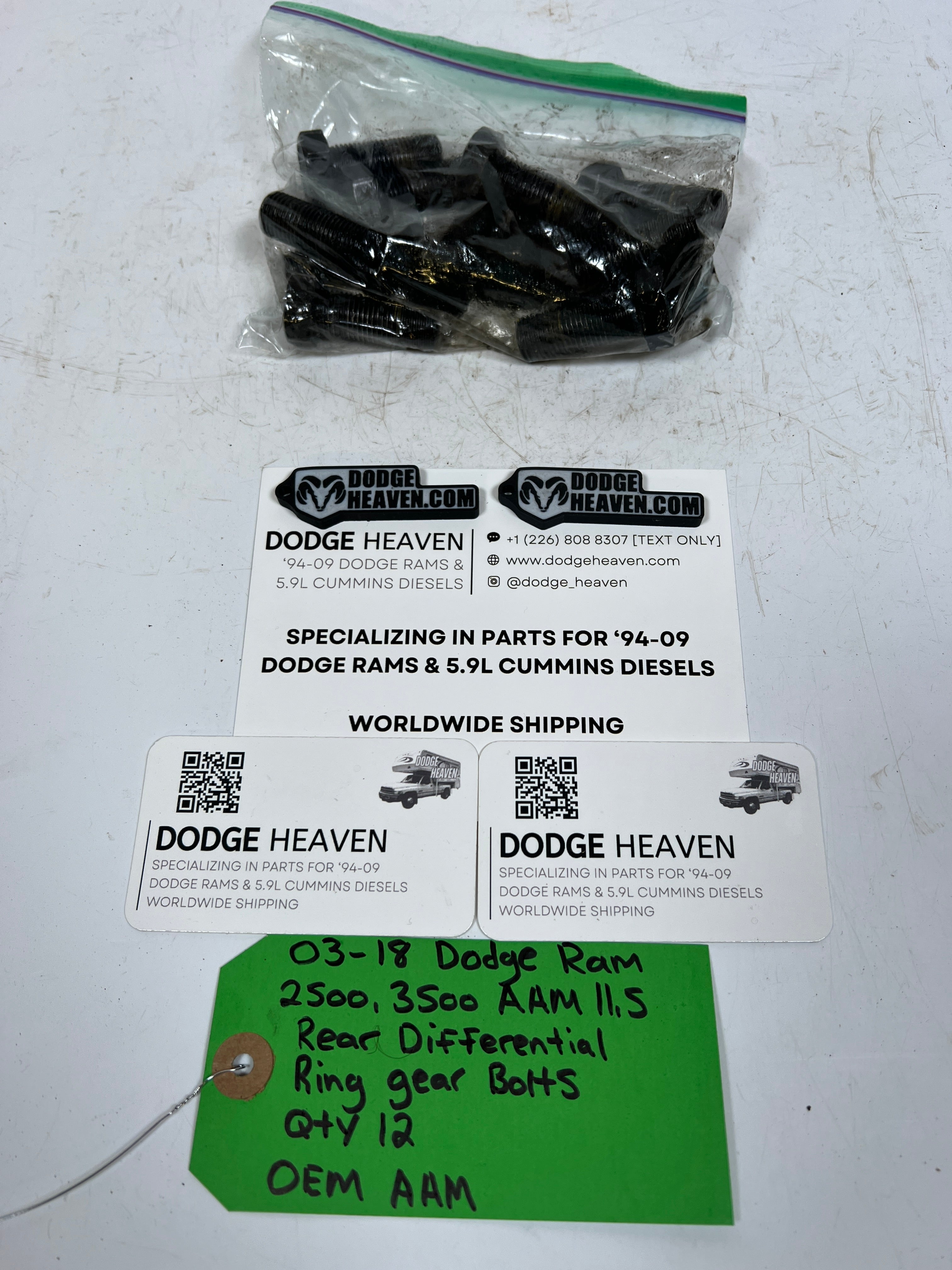 2003-2018 Dodge Ram 2500 3500 AAM 11.5 Rear Differential Ring Gear Bolts 12 QTY