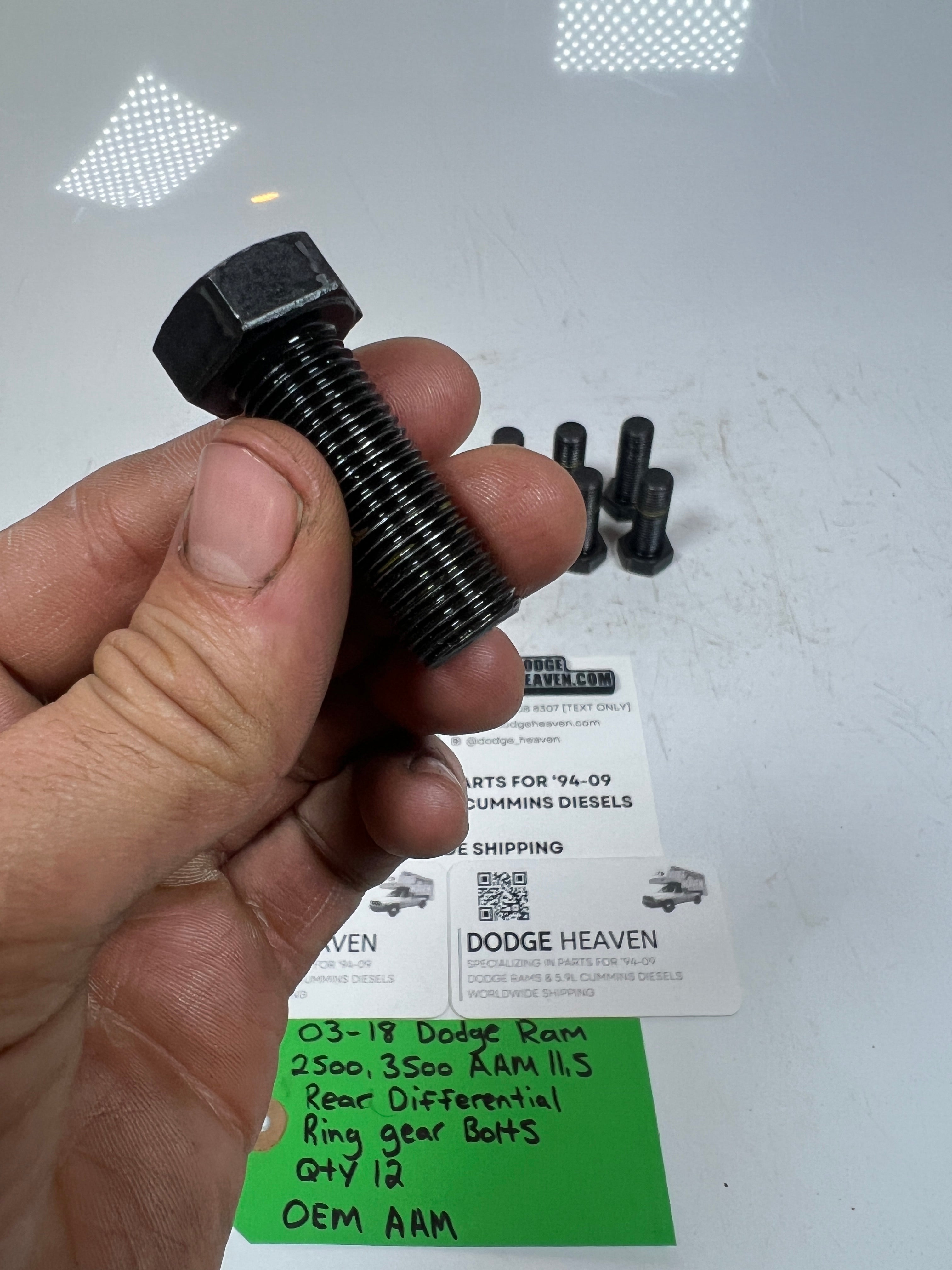 2003-2018 Dodge Ram 2500 3500 AAM 11.5 Rear Differential Ring Gear Bolts 12 QTY