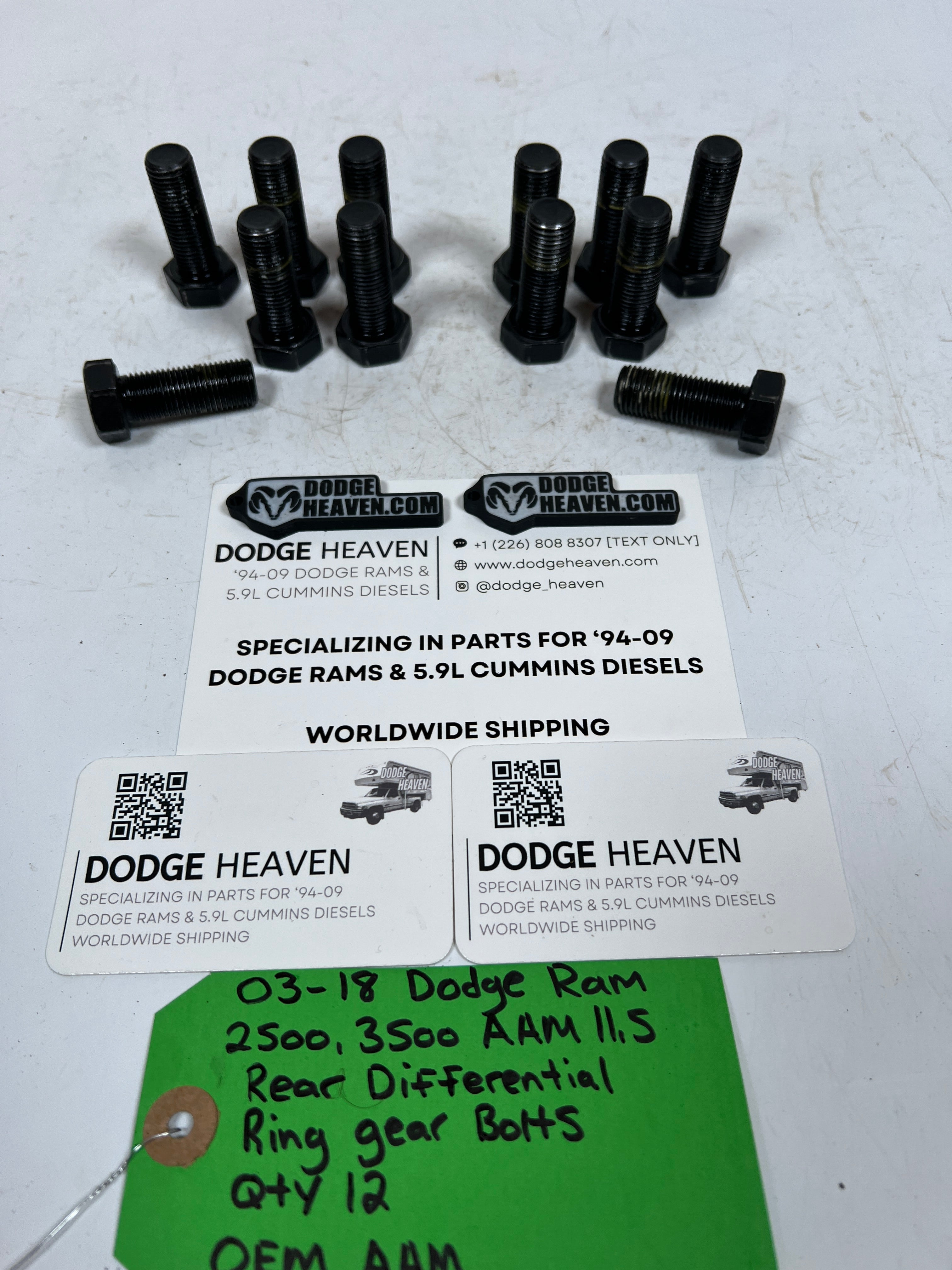 2003-2018 Dodge Ram 2500 3500 AAM 11.5 Rear Differential Ring Gear Bolts 12 QTY