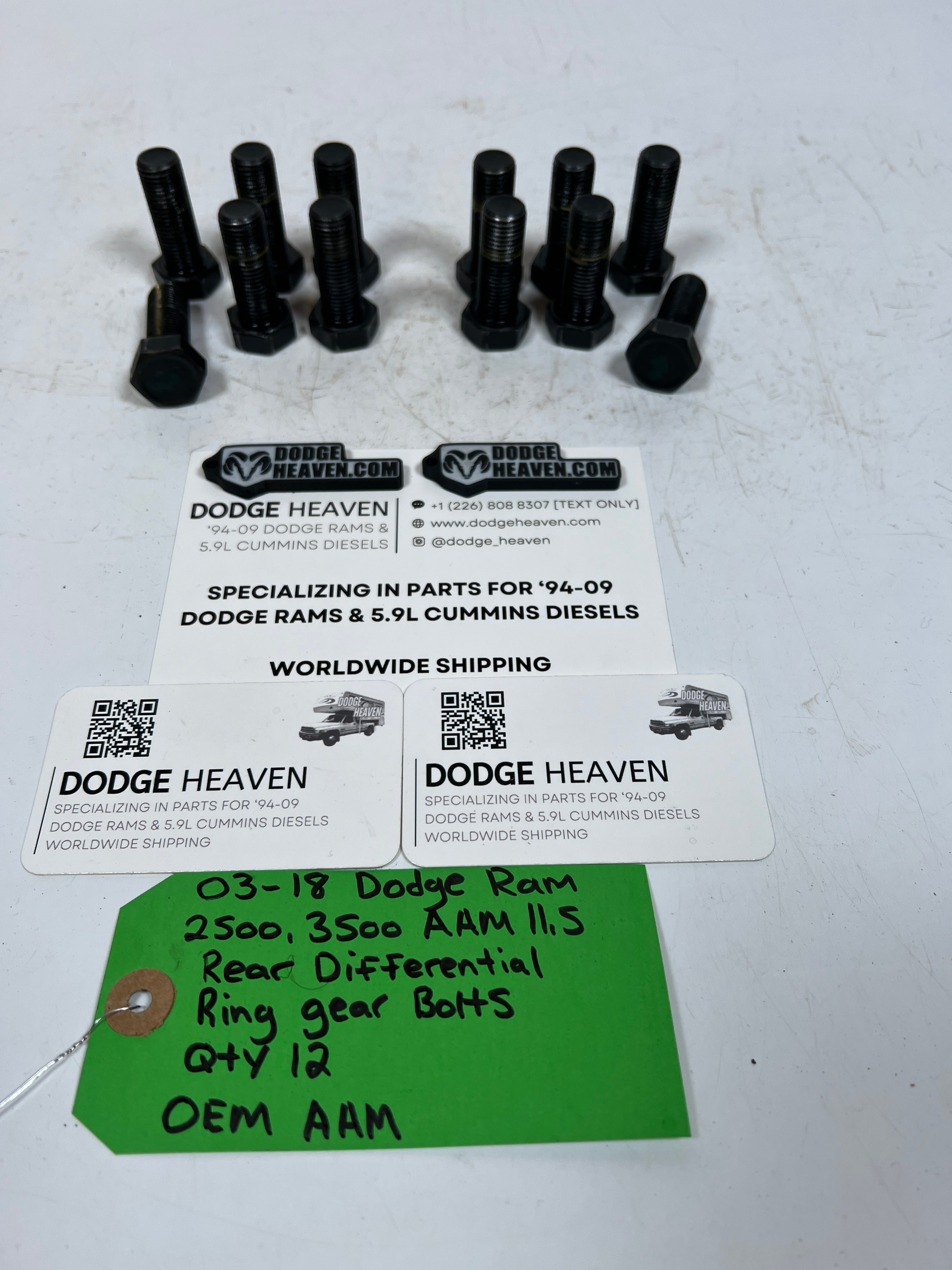 2003-2018 Dodge Ram 2500 3500 AAM 11.5 Rear Differential Ring Gear Bolts 12 QTY