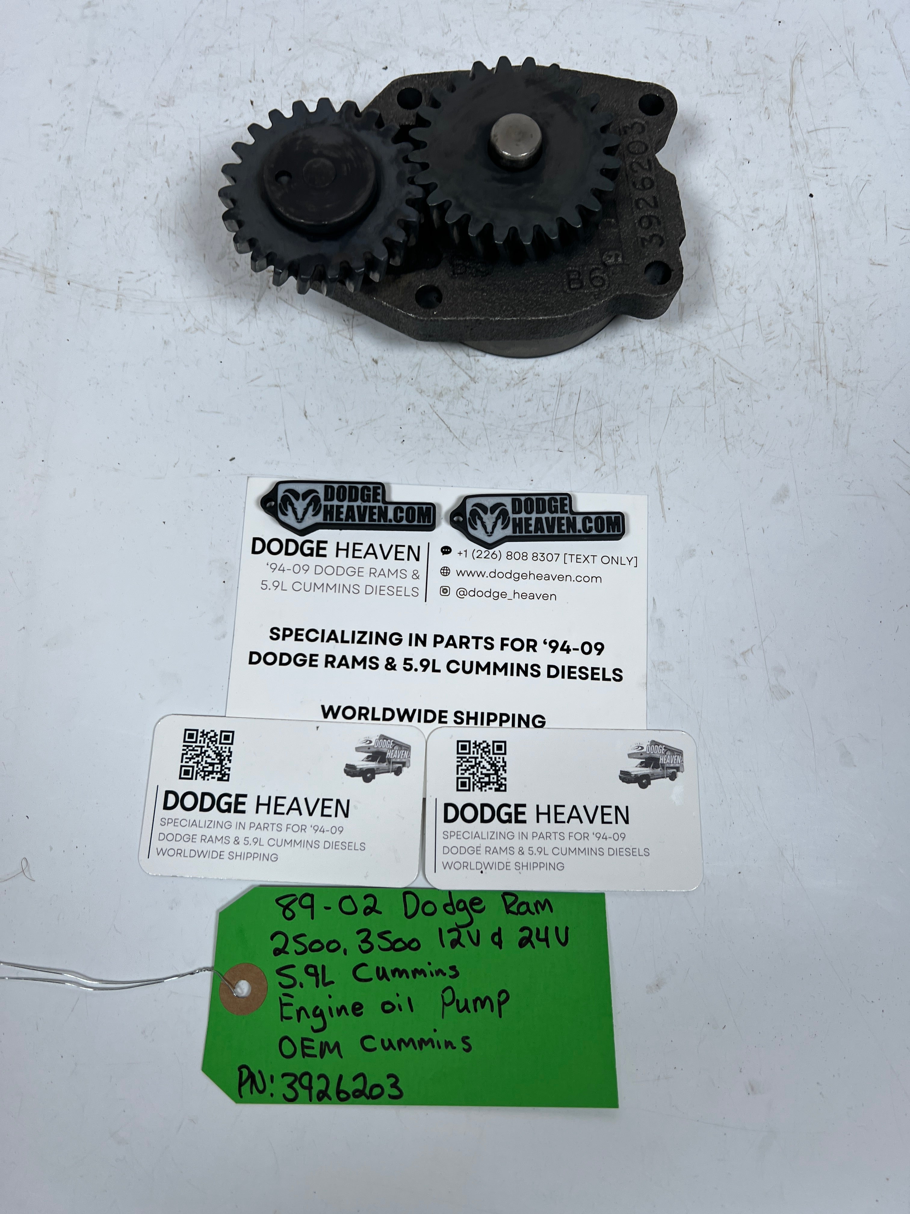 1989-2002 Dodge Ram 12V & 24V 5.9L Cummins Engine Oil Pump