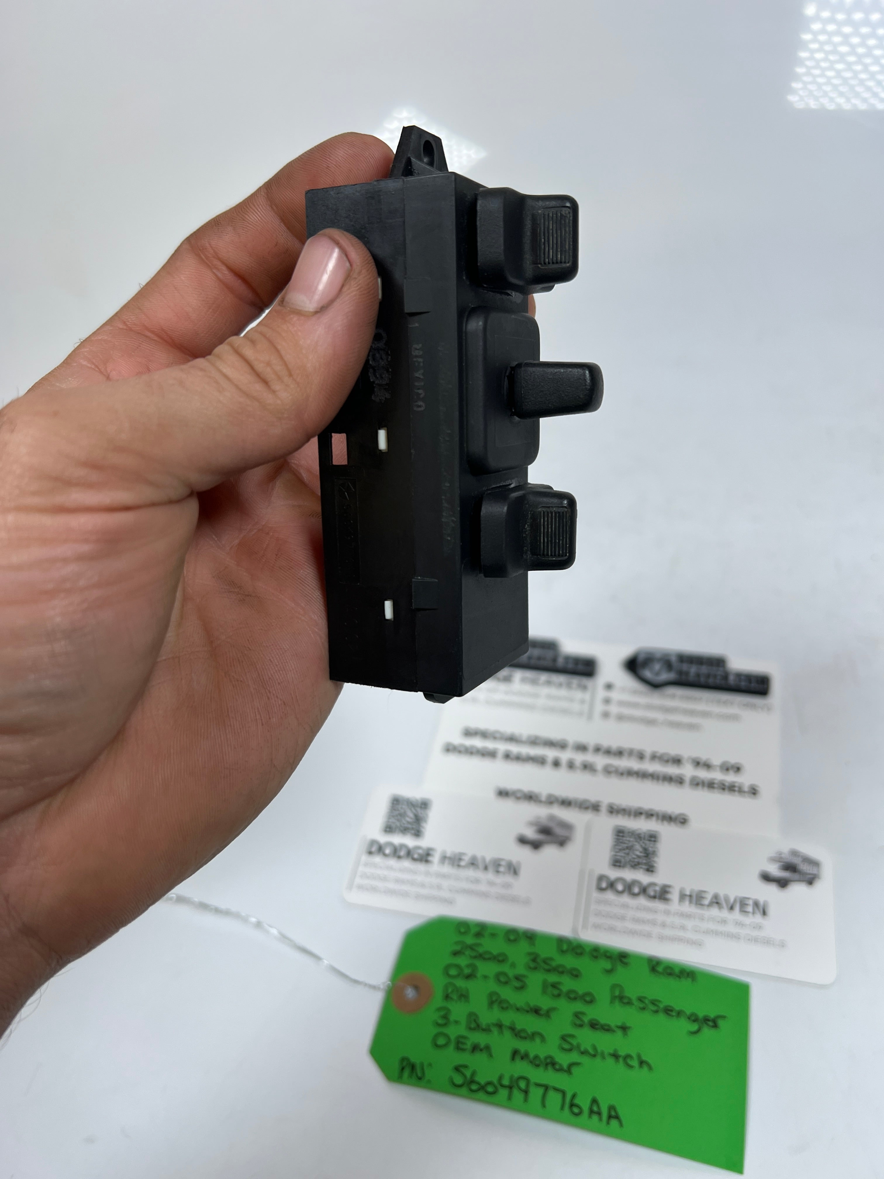 2002-2009 Dodge Ram Passenger Front Seat 3-Button Power Seat Switch